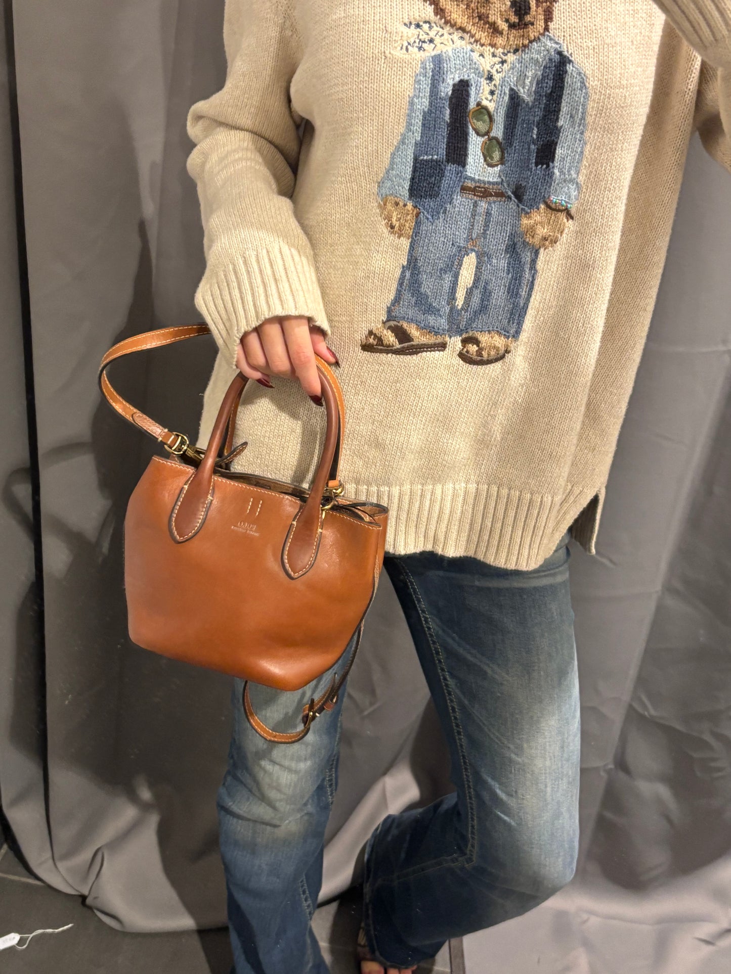 Polo Ralph Lauren Bucket Bag - Cognac Leather
