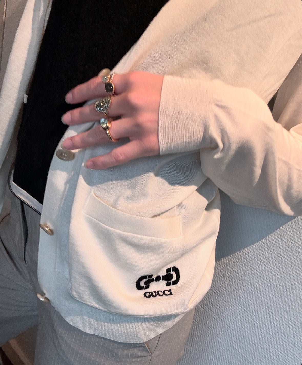 Gucci Cardigan - Logo & bidsel - Ny og ubrugt m. tag - L