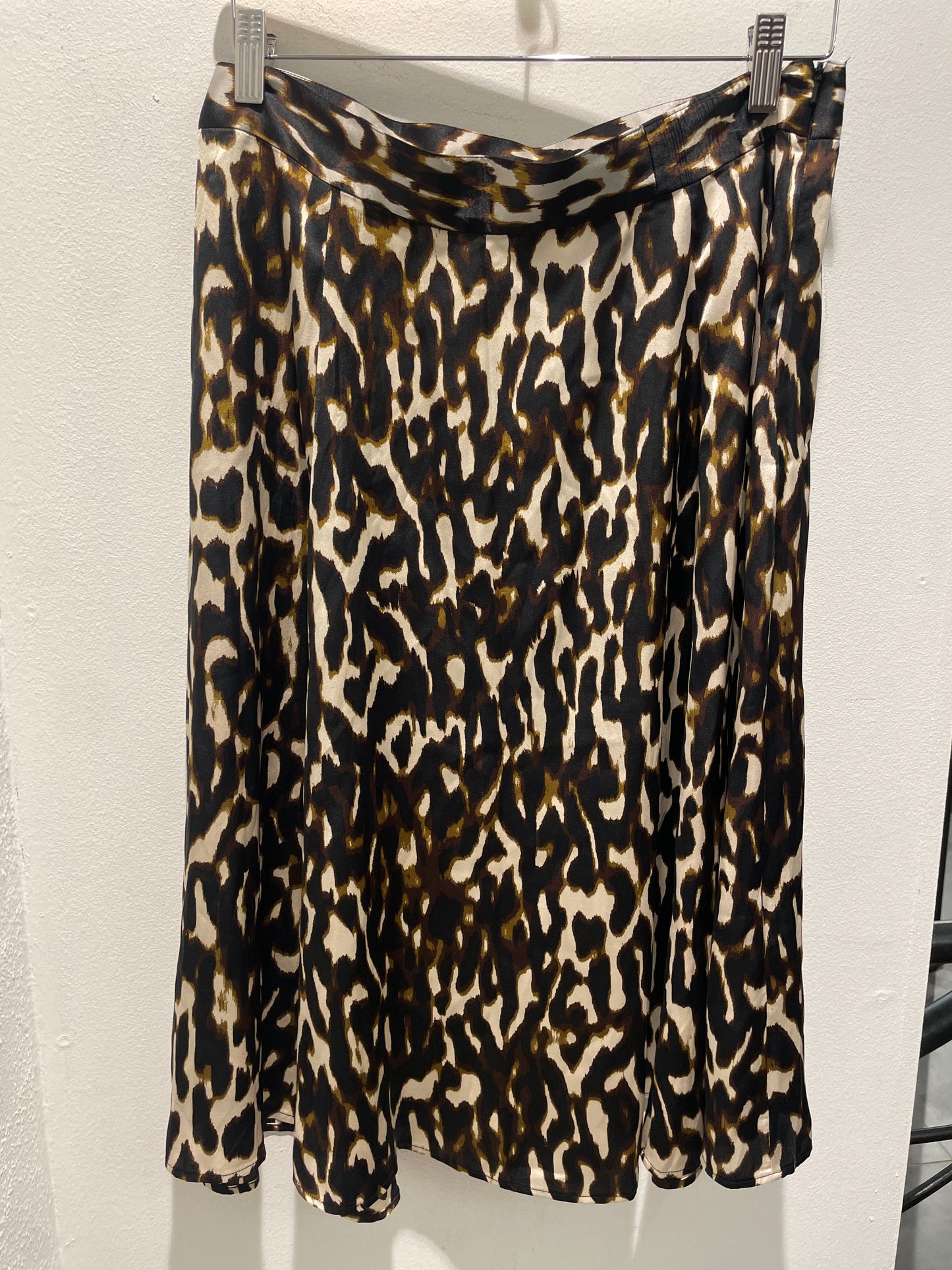 DAY — Satin Midi Skirt in Organic Animal Print - Size EU 36
