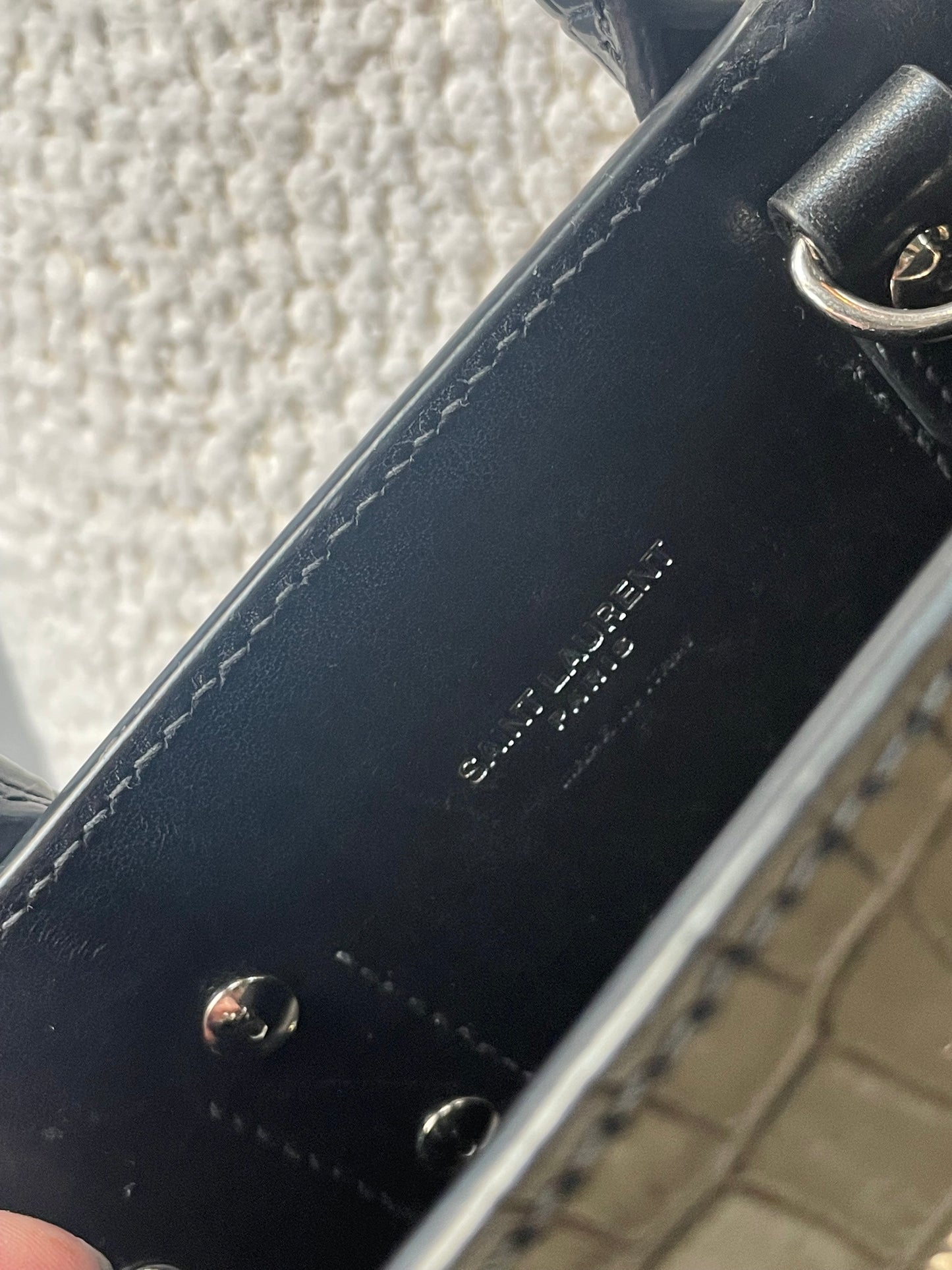 Saint Laurent taske og pung - Alligator præget læder