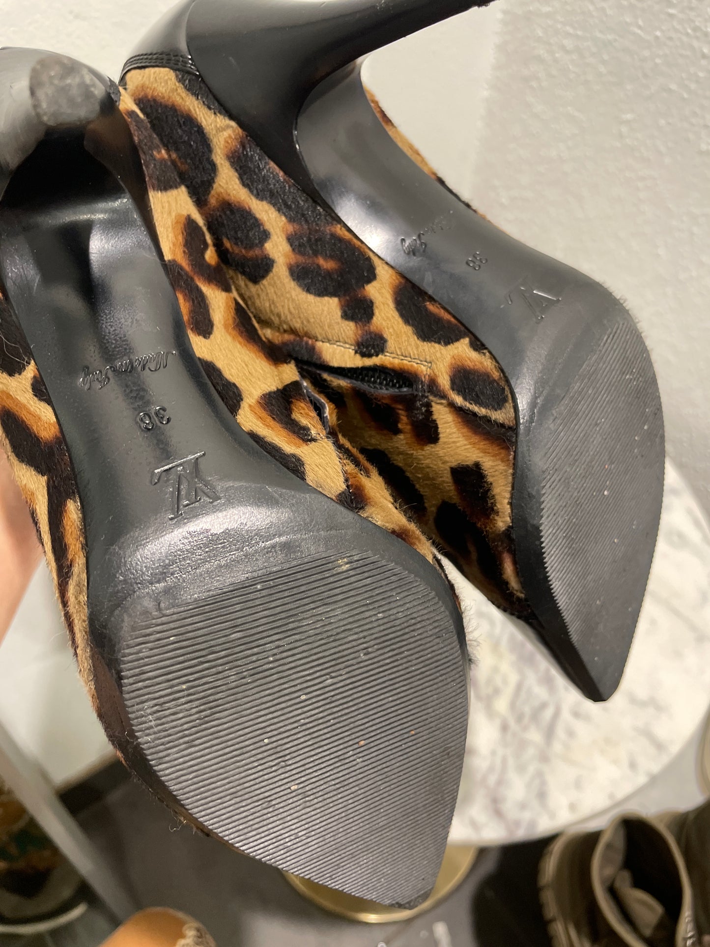 Louis Vuitton Leopard Ankle Boots – Size 38