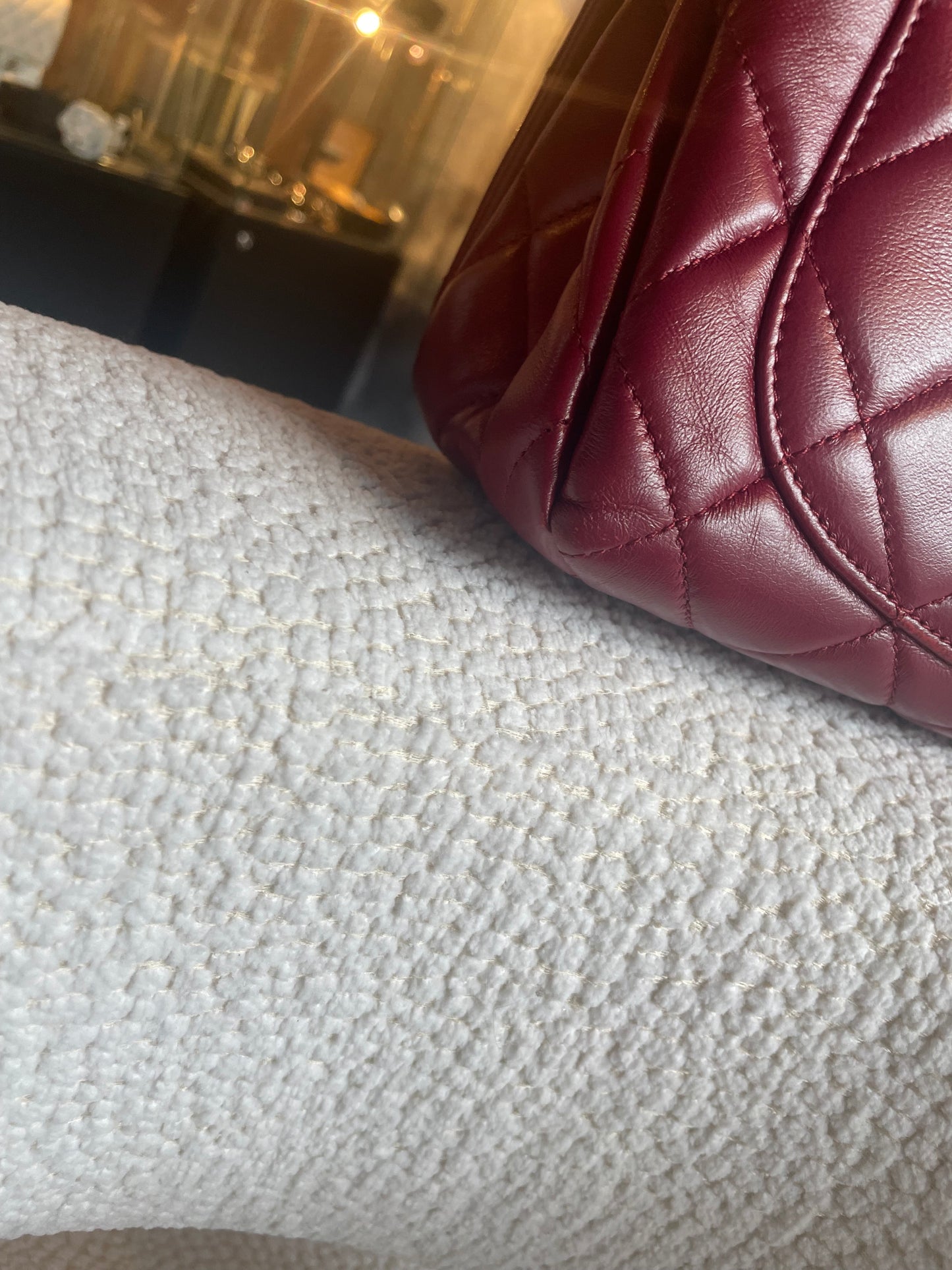 Chanel taske - Bordeaux Lammeskind - Guld hardware - 2022