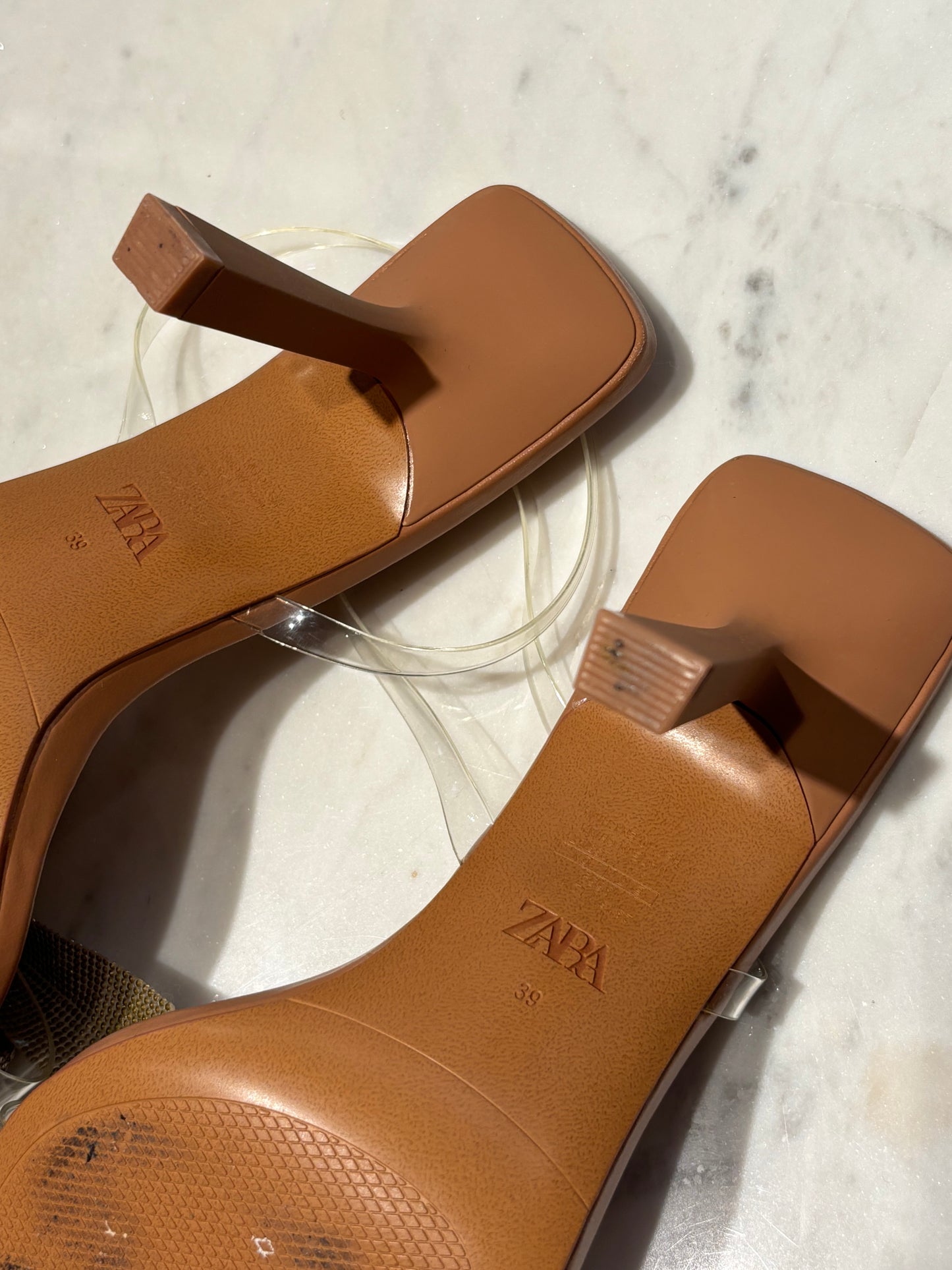 Zara - Heeled Sandals - Bow w. sparkling stones - Medinas Wardrobe - 39