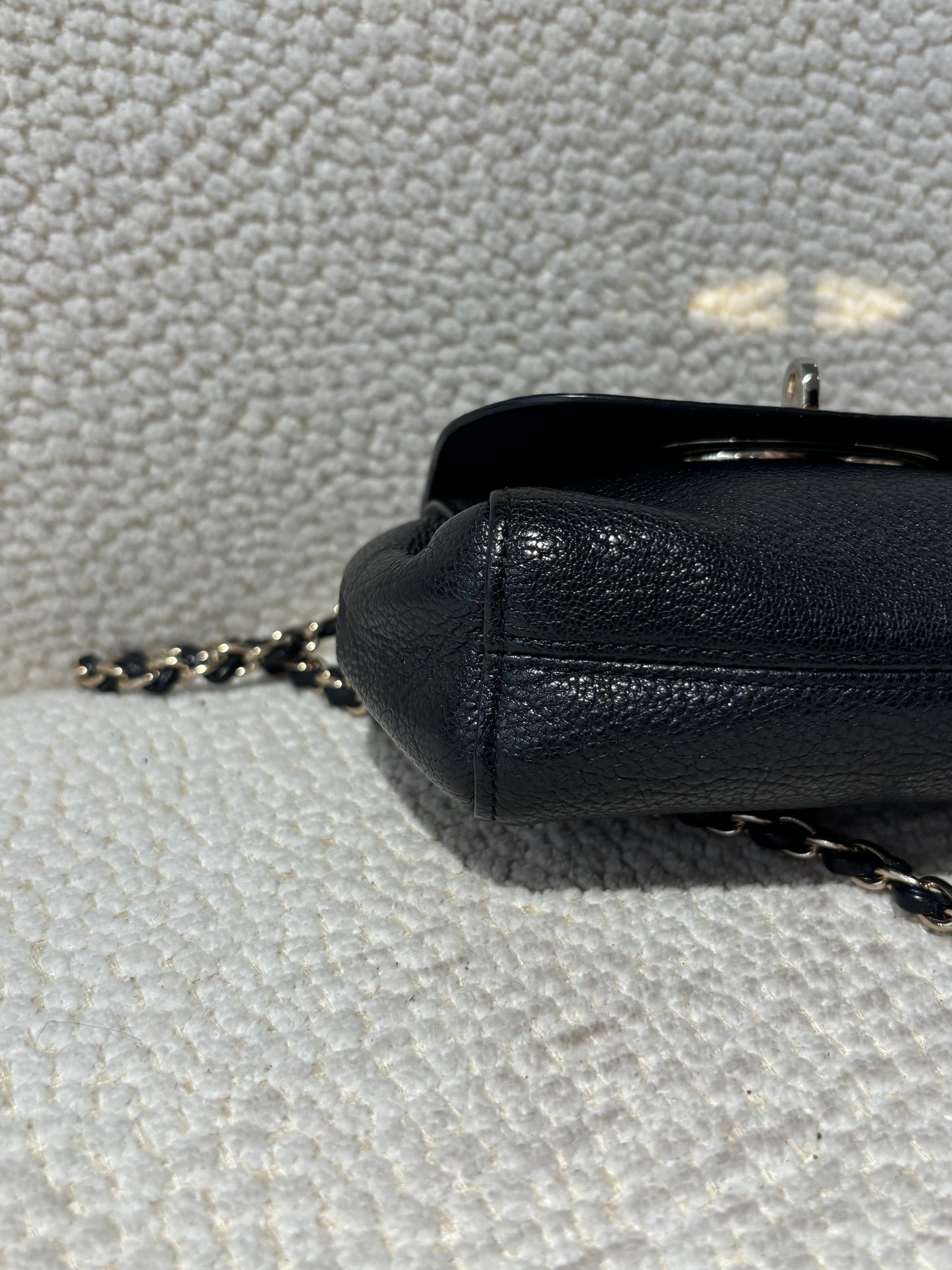 Mulberry Bag - Mini Lily - Black Grained Leather & Gold Hardware