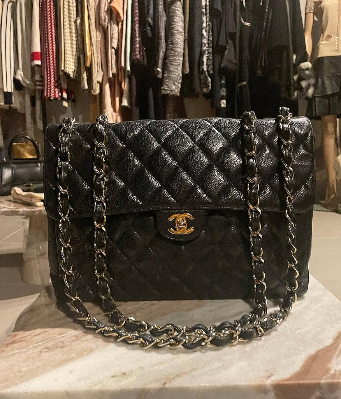 Chanel - Classic single flap bag - 24k guld