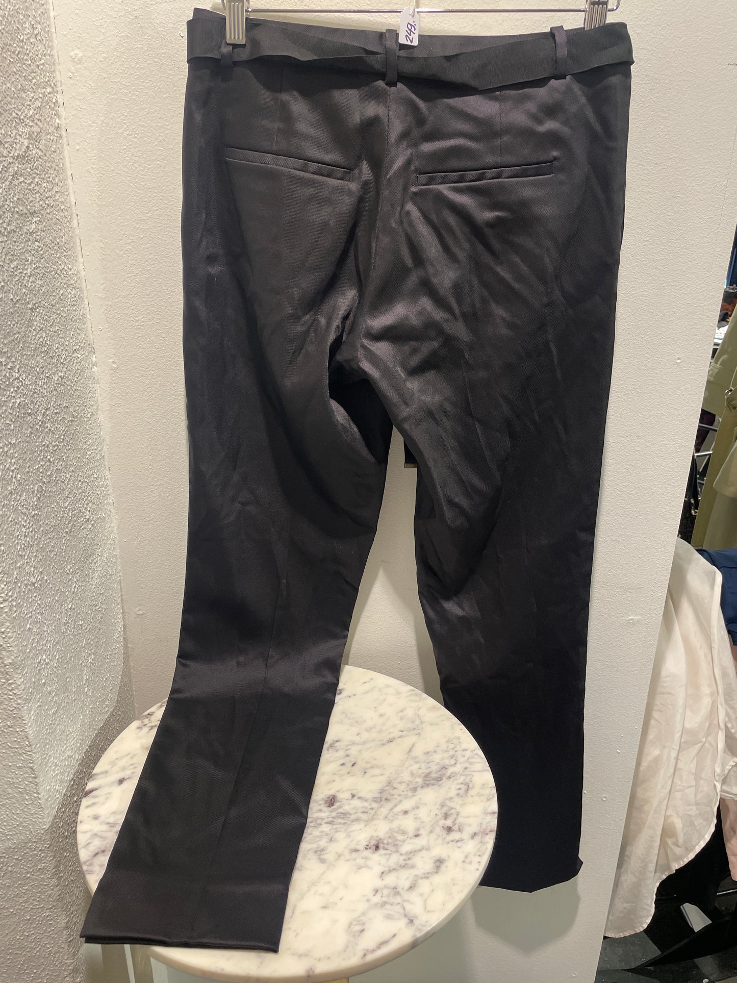 Bruuns Bazaar - Black pants - side zipper and wrap-belt 36 - Medinas Wardrobe