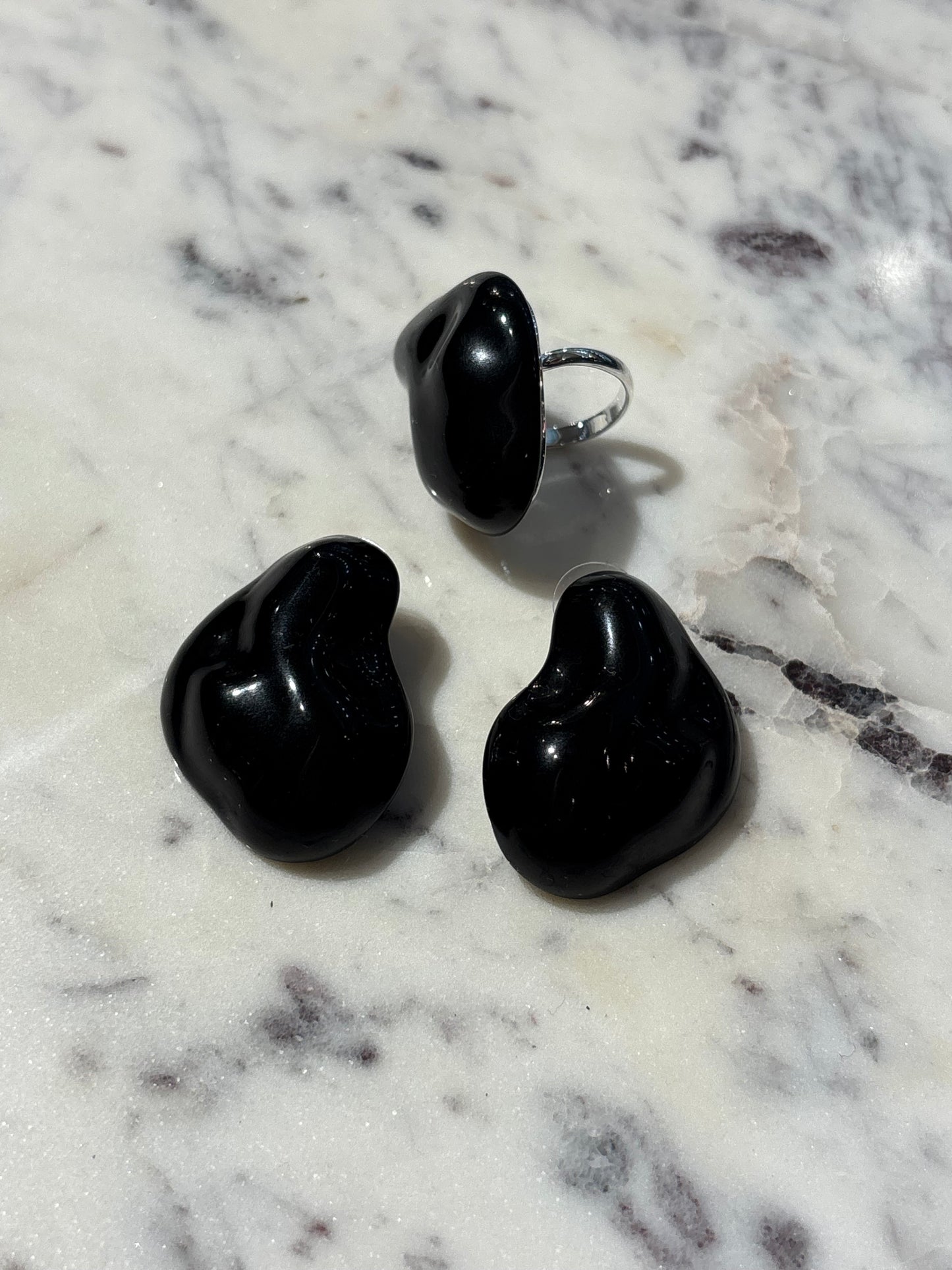 Pilgrim - Earrings - Black - Drops - Medinas Wardrobe