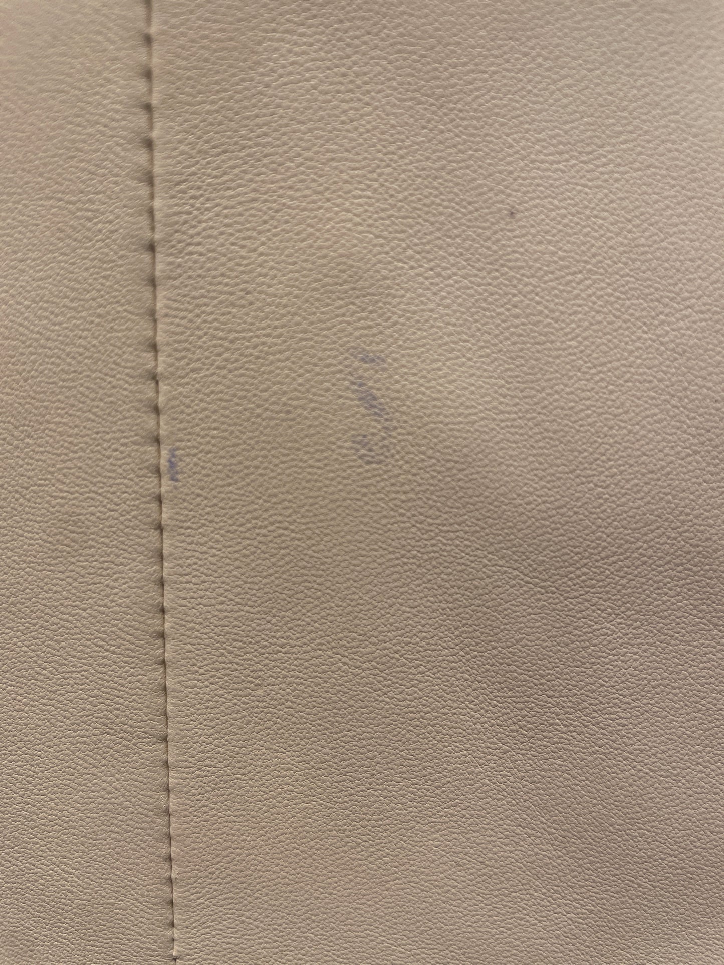 Brand New Beige Structured Leather Coat With Houndstooth Details - M
