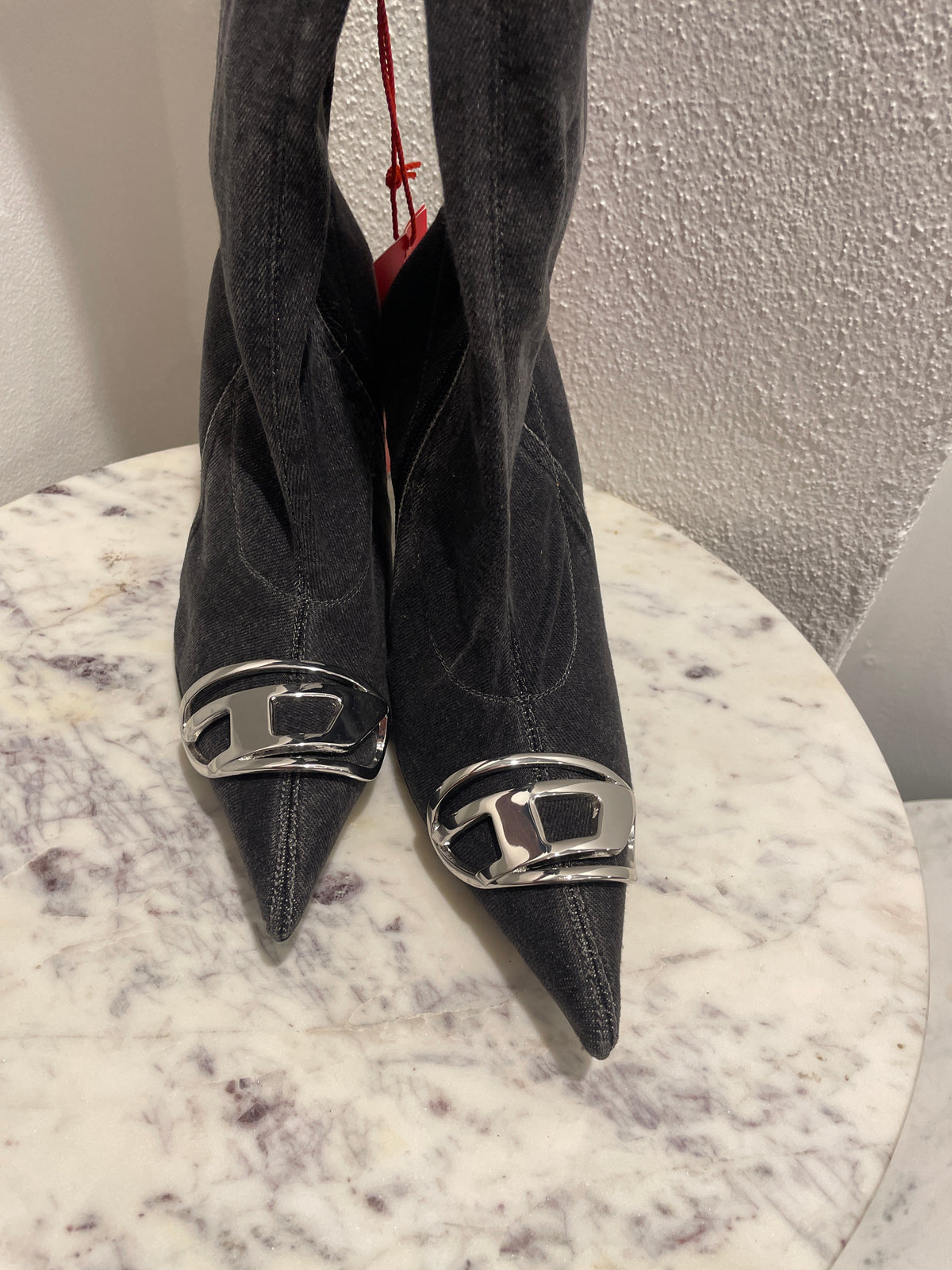 Diesel D-Venus Denim Boots – Size 38
