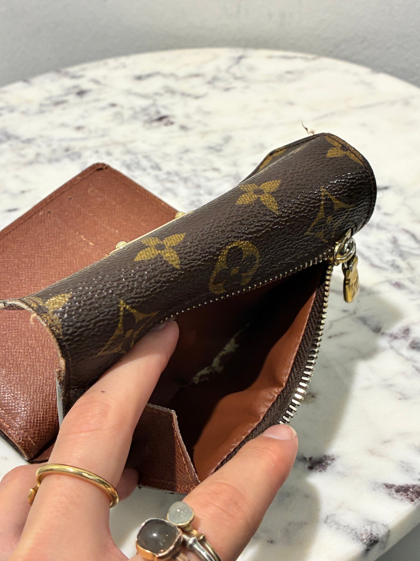 Louis Vuitton Wallet – Brown Leather with Gold Clasp