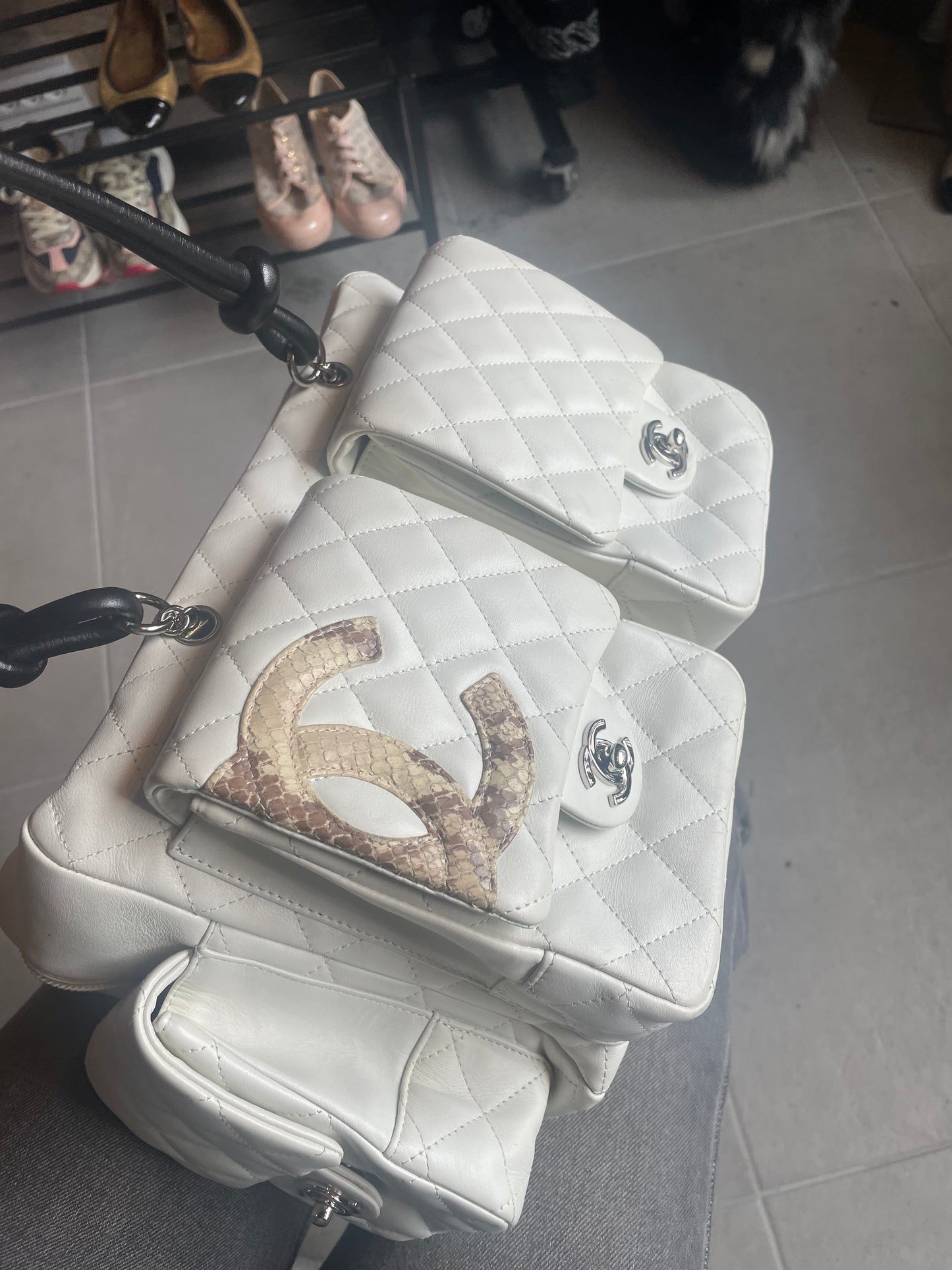 Chanel - Reporter str. XL taske m. Python