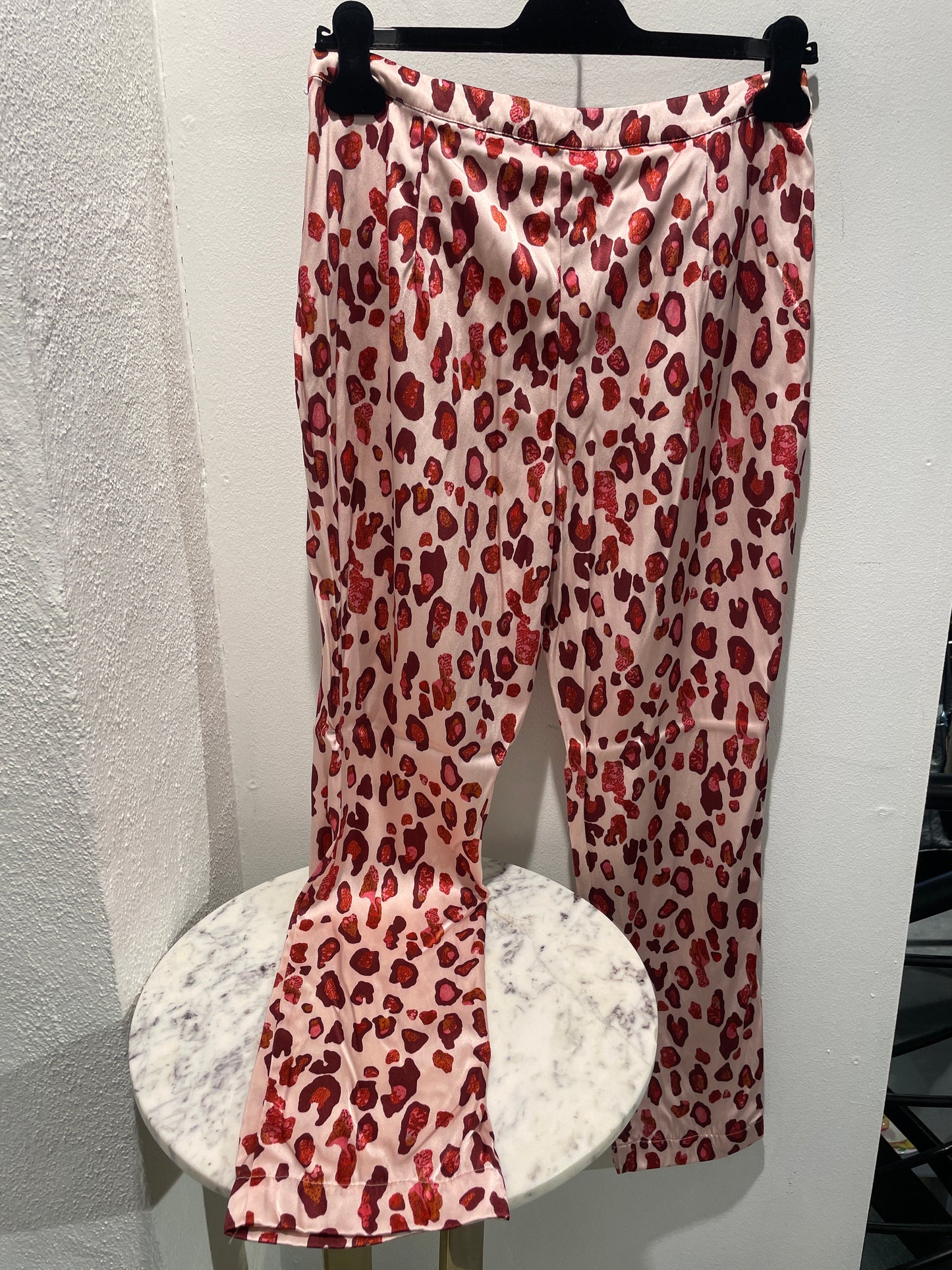 Storm & Marie - Pants - Ecru & burgundy leo - S - Medinas Wardrobe