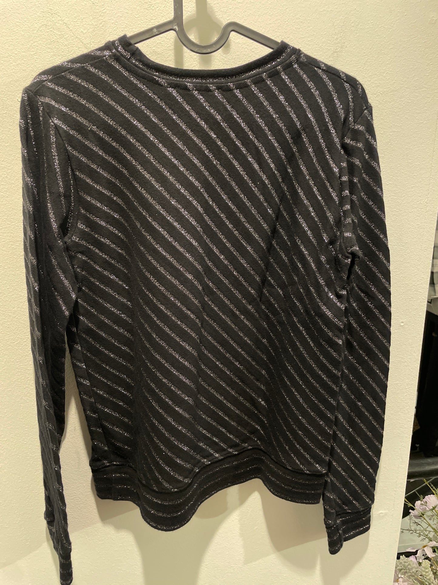 Mads Nørgaard - Black & silver striped sweat - S