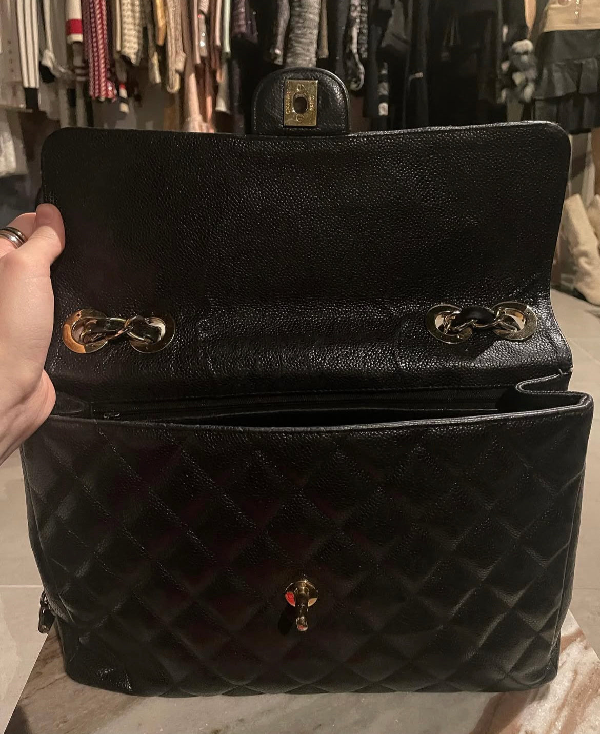 Chanel - Classic single flap bag - 24k guld