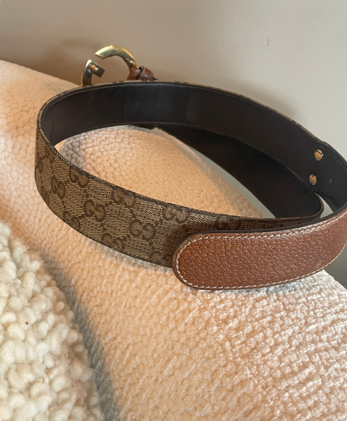 Gucci - Bambus logo bælte - 90