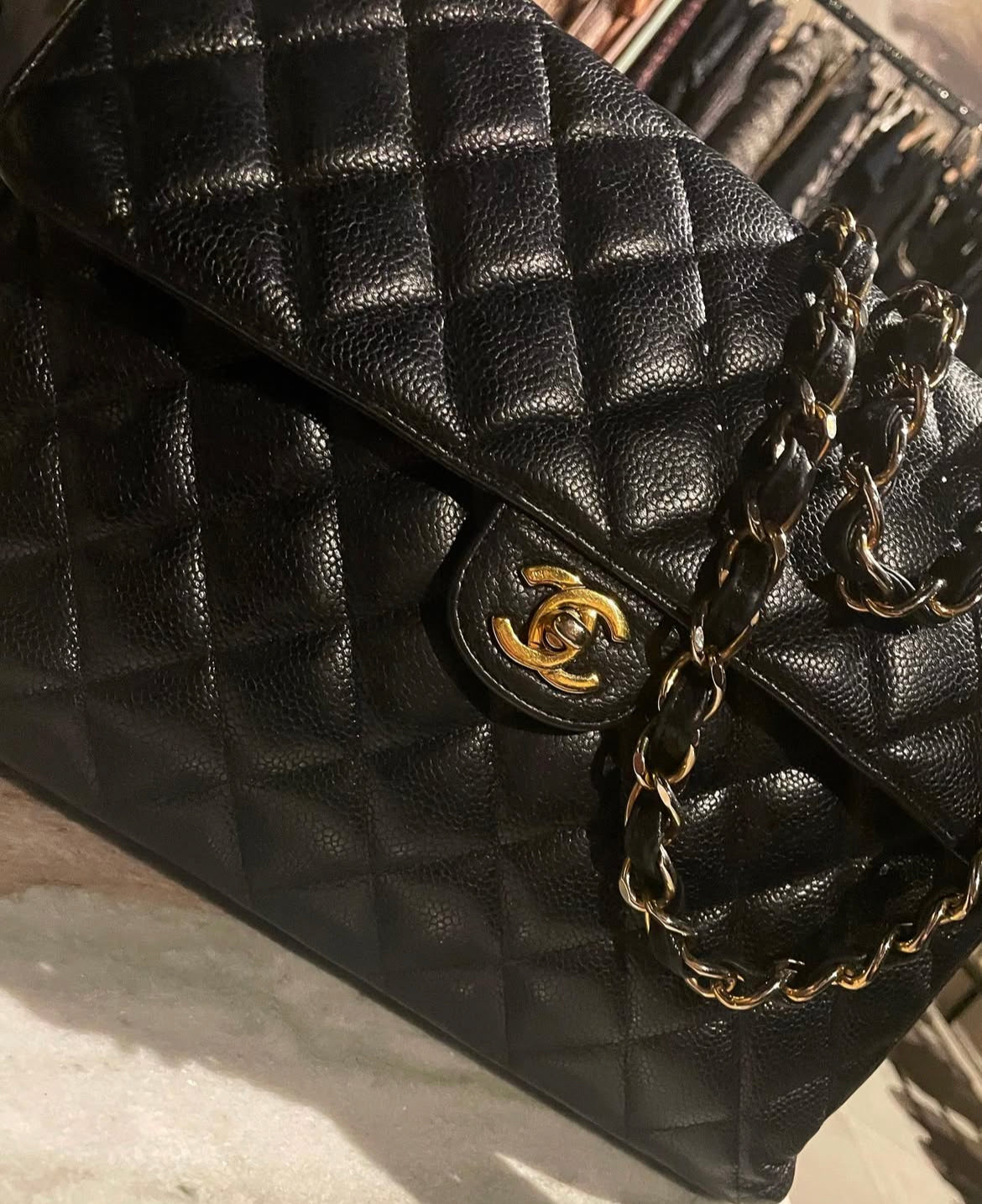 Chanel - Classic single flap bag - 24k guld