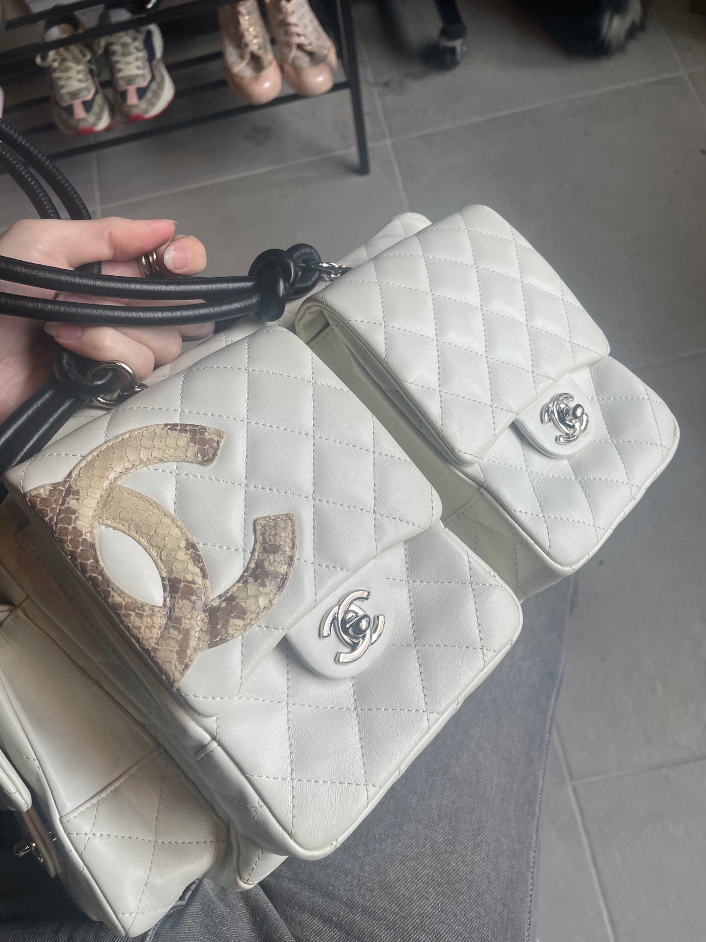 Chanel - Reporter str. XL taske m. Python