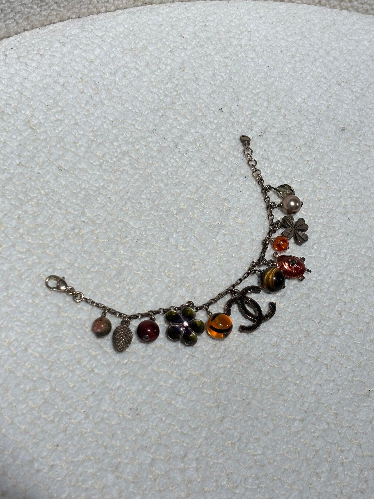 Chanel Charm Bracelet – Silver Tone Metal & Multicolour Charms