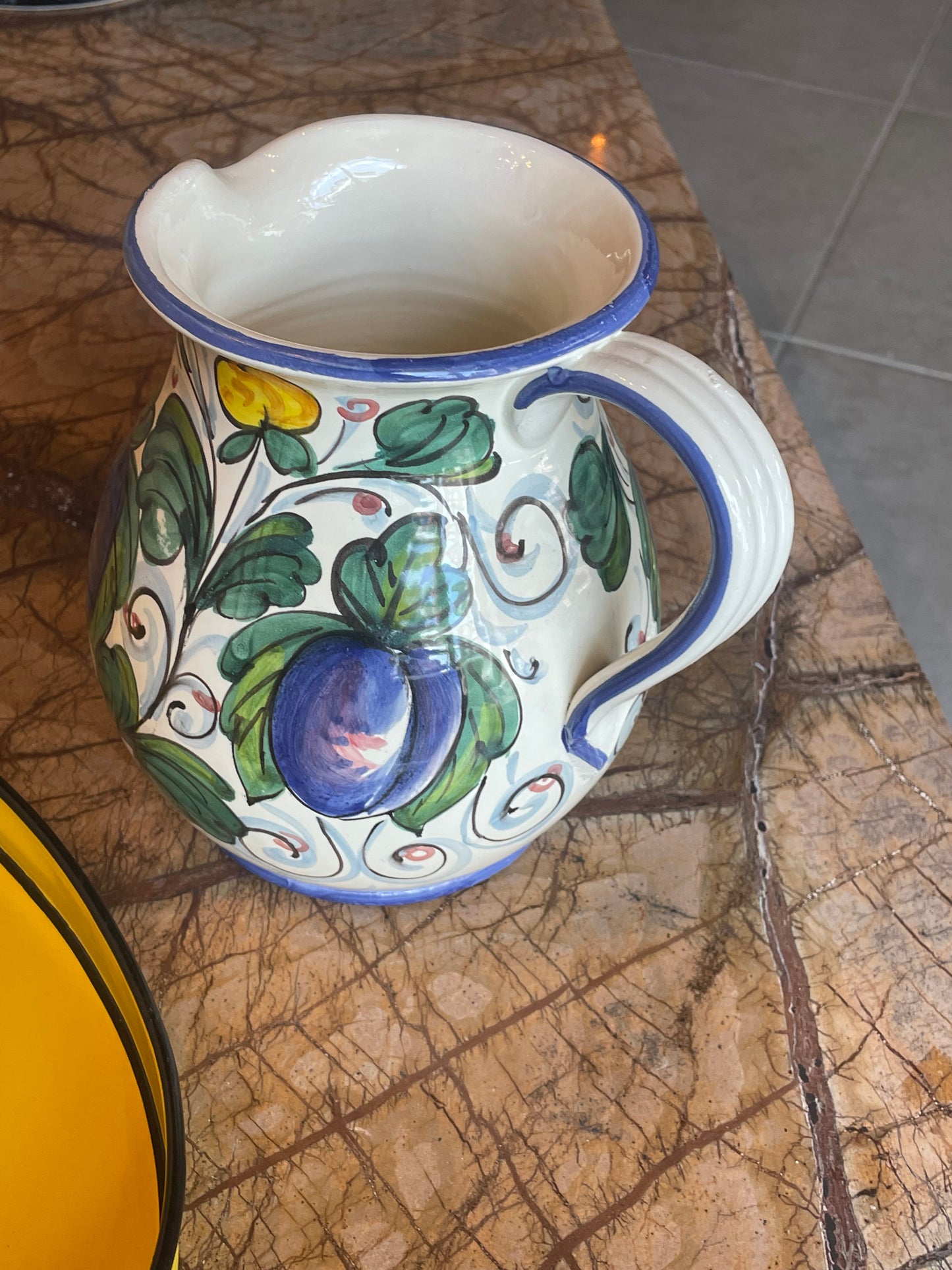 Stor Toscana kande - Blommer - Italiensk porcelæn