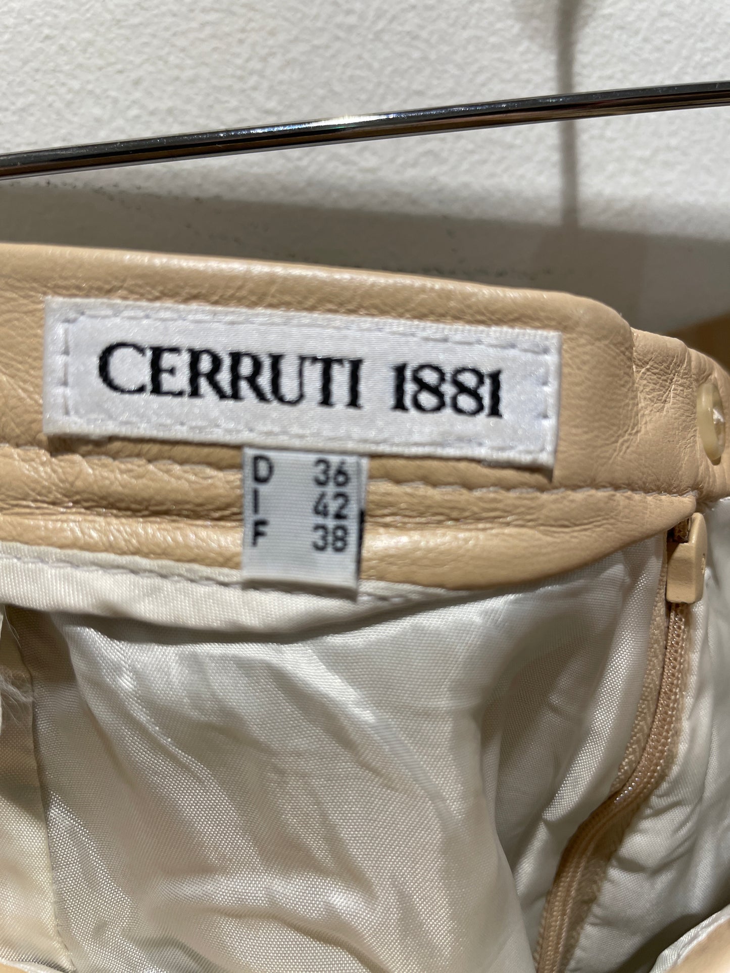 Cerruti Skirt – shiny lamb skin - S