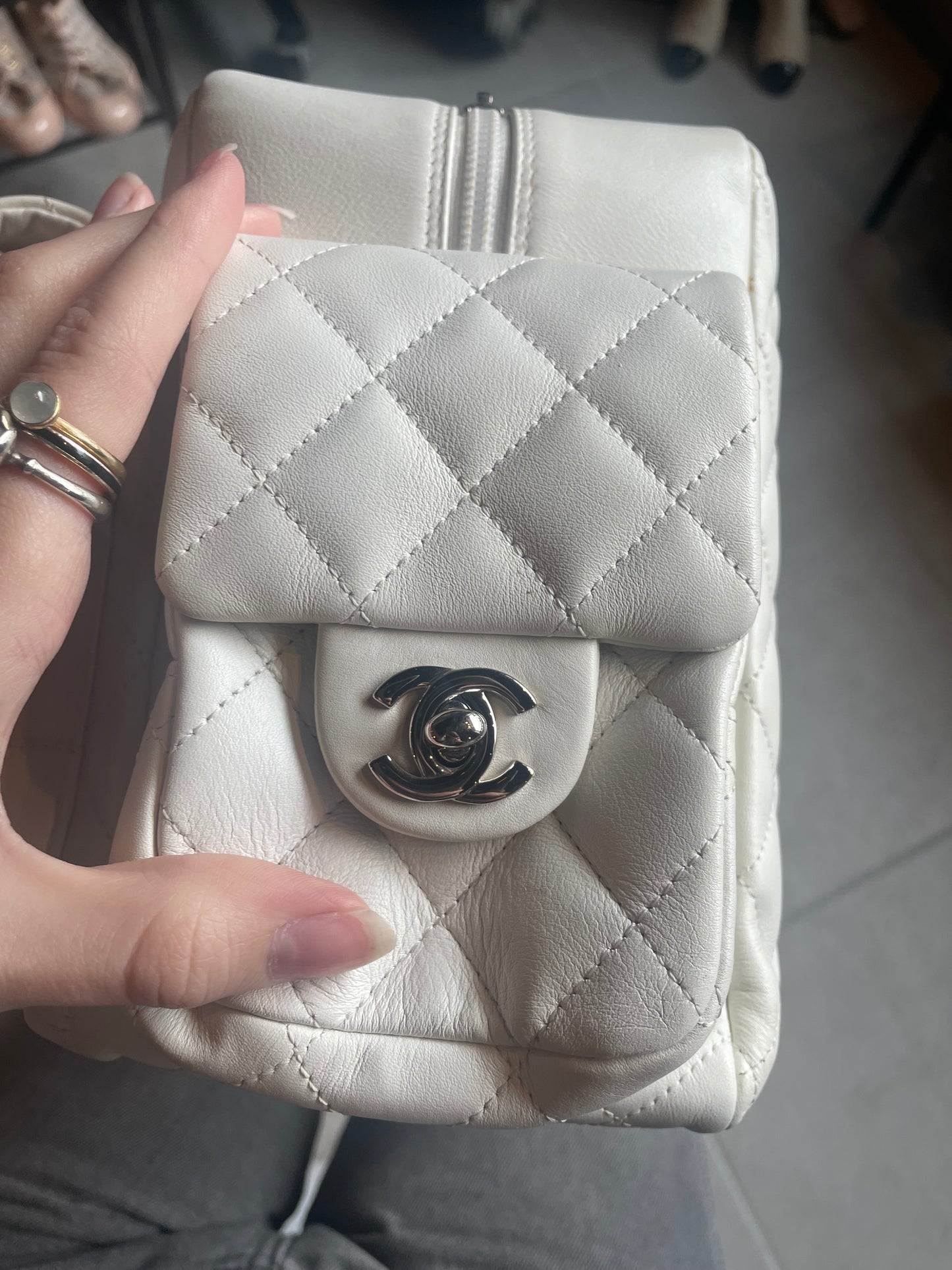 Chanel - Reporter str. XL taske m. Python
