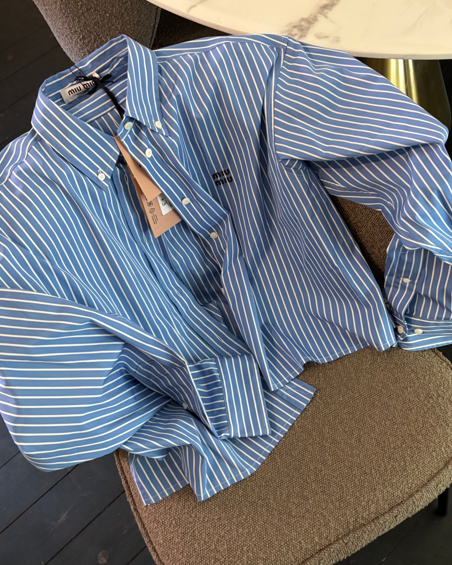 Miu Miu Poplin Shirt - Ny & eftertragtet - Boxy fit, Medium
