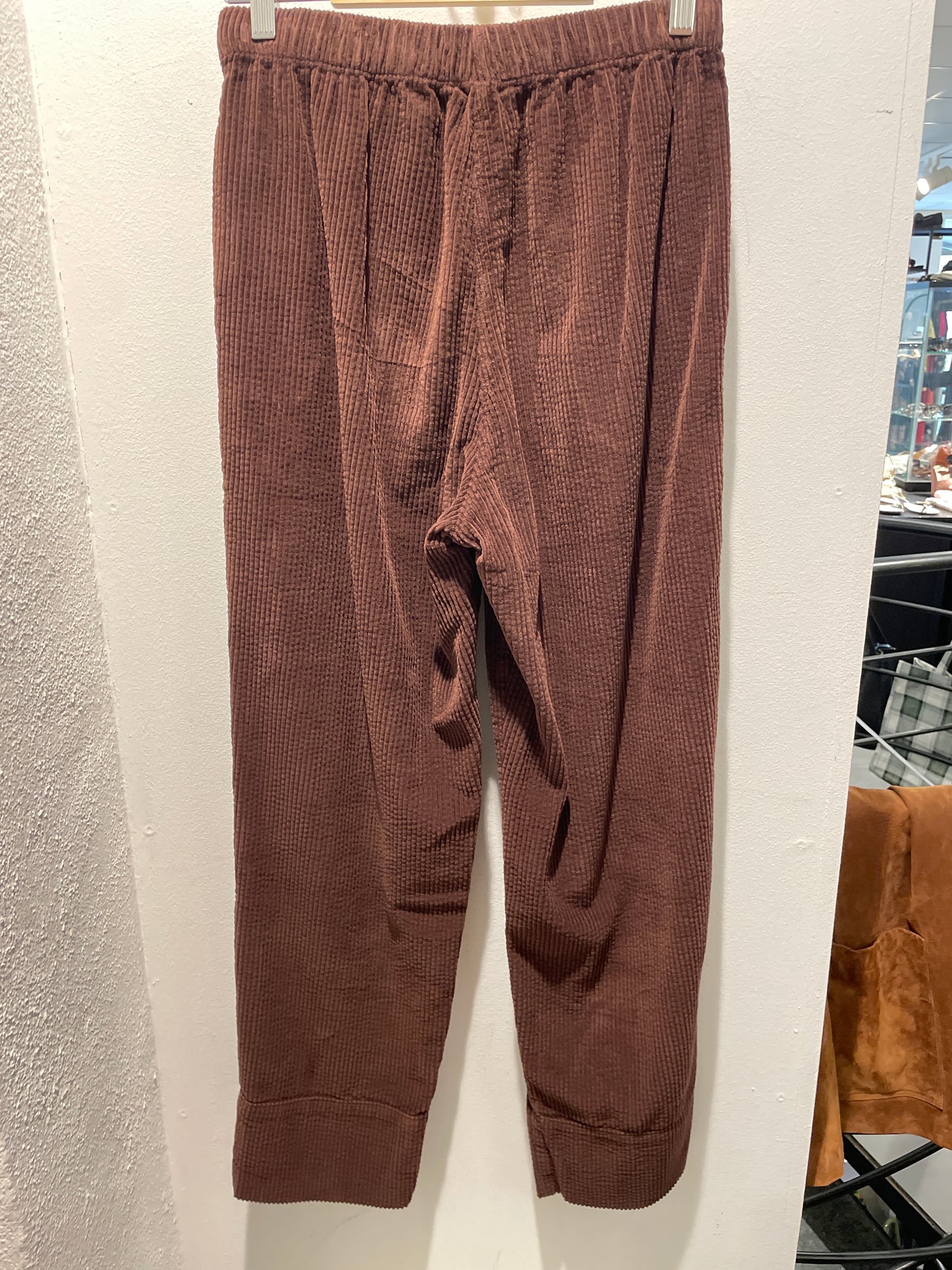 American Vintage Corduroy Lounge Trousers – Brown - Size Small - Medinas Wardrobe