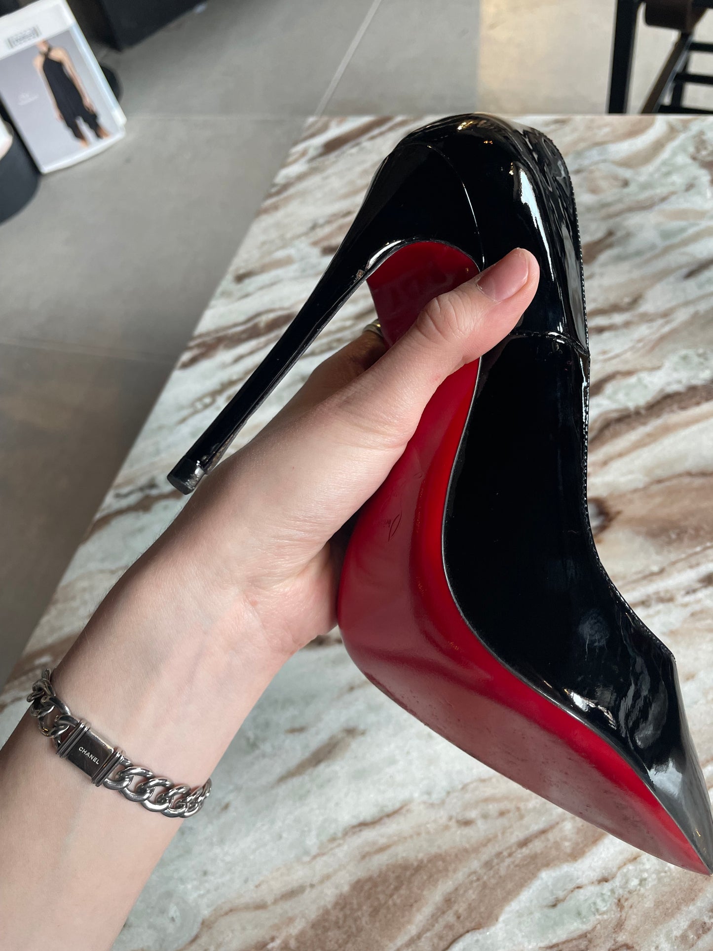 Christian Louboutin - Patentlæder - Str. 38