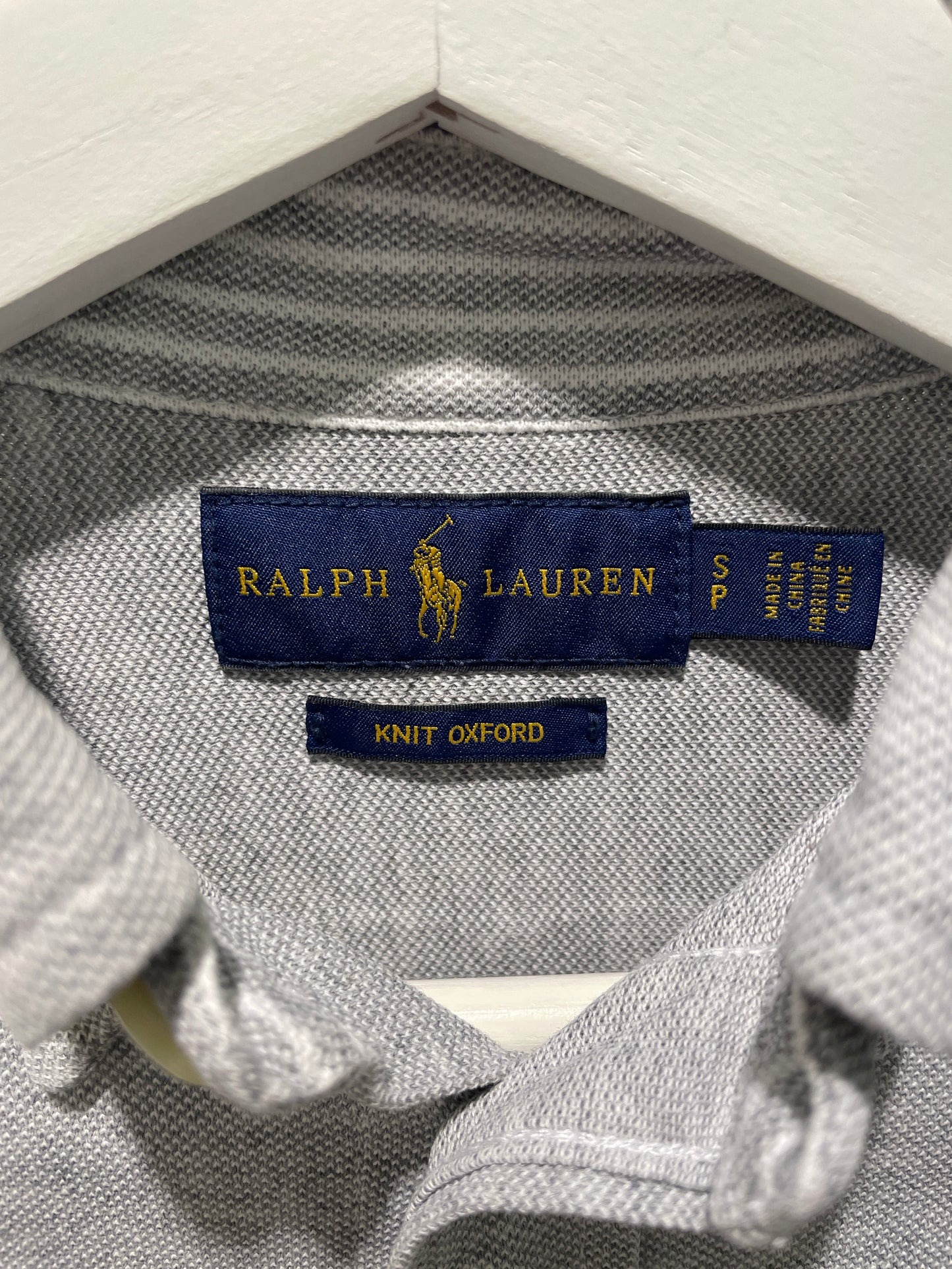 Ralph Lauren — Grey Knit Oxford Button-Down Shirt - Size EU S