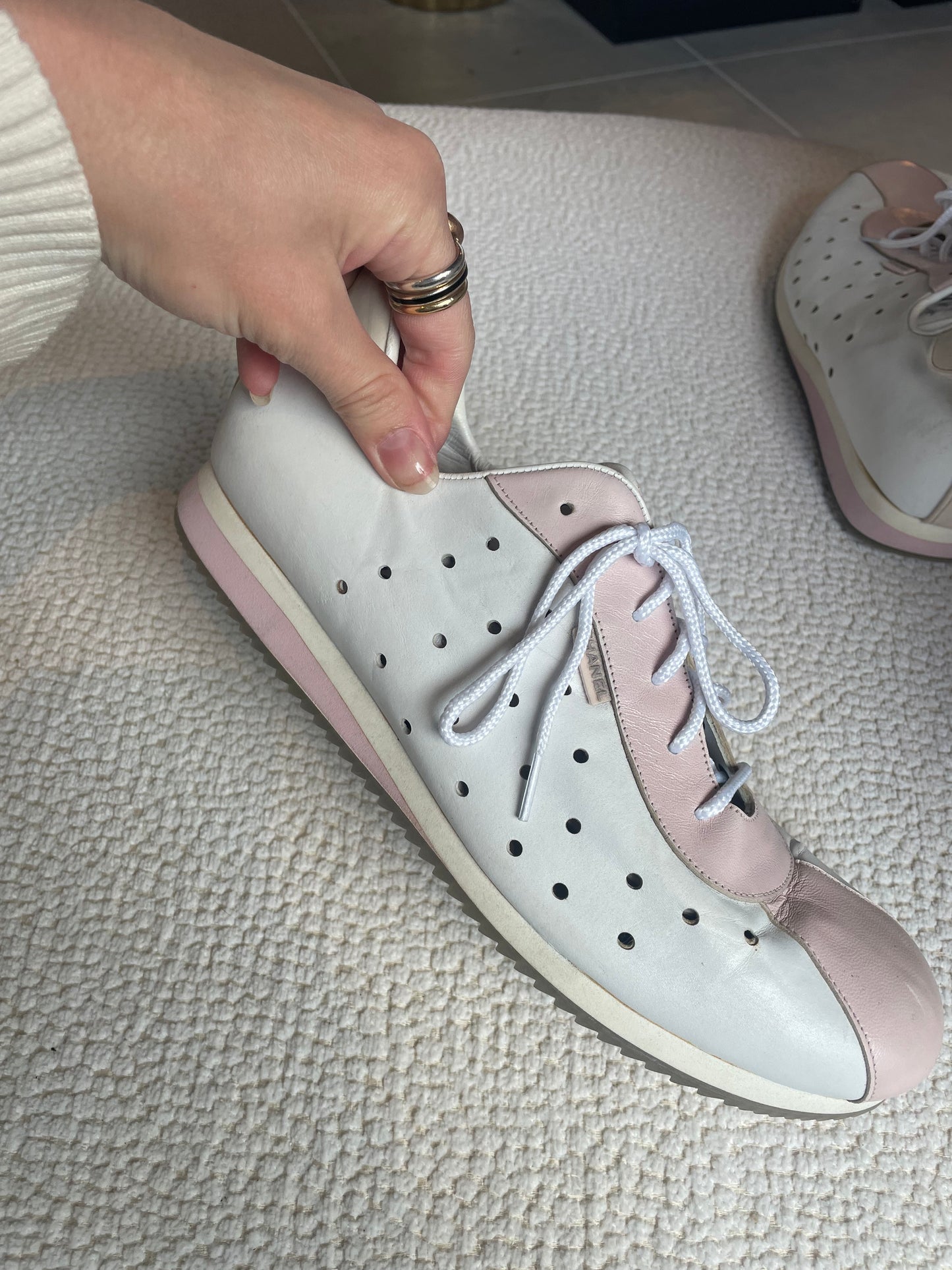 Chanel - Sneaks - Rosa & Hvid - Str. 37