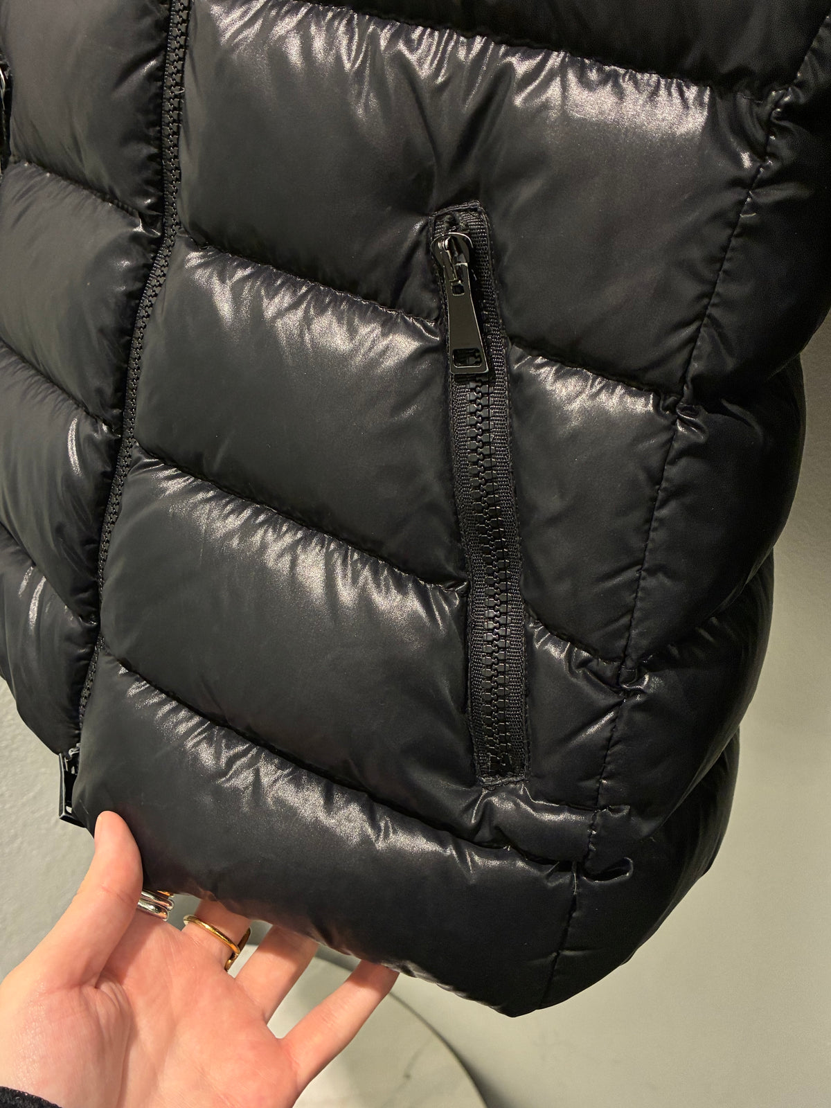 Moncler Jacket - Black with Logo - Size XS