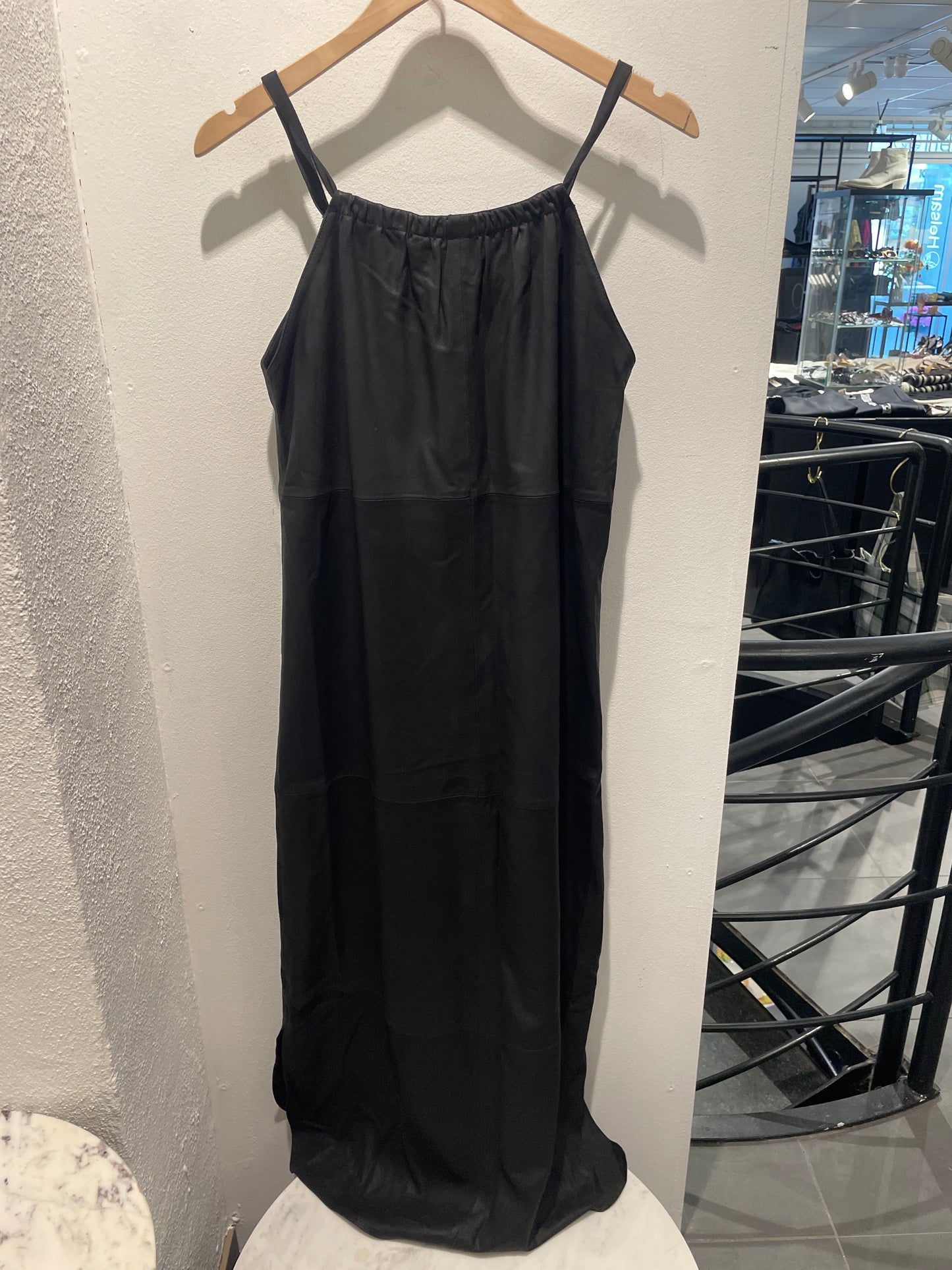 Depeche Long Leather Dress – Black (New & Unworn) - EU38