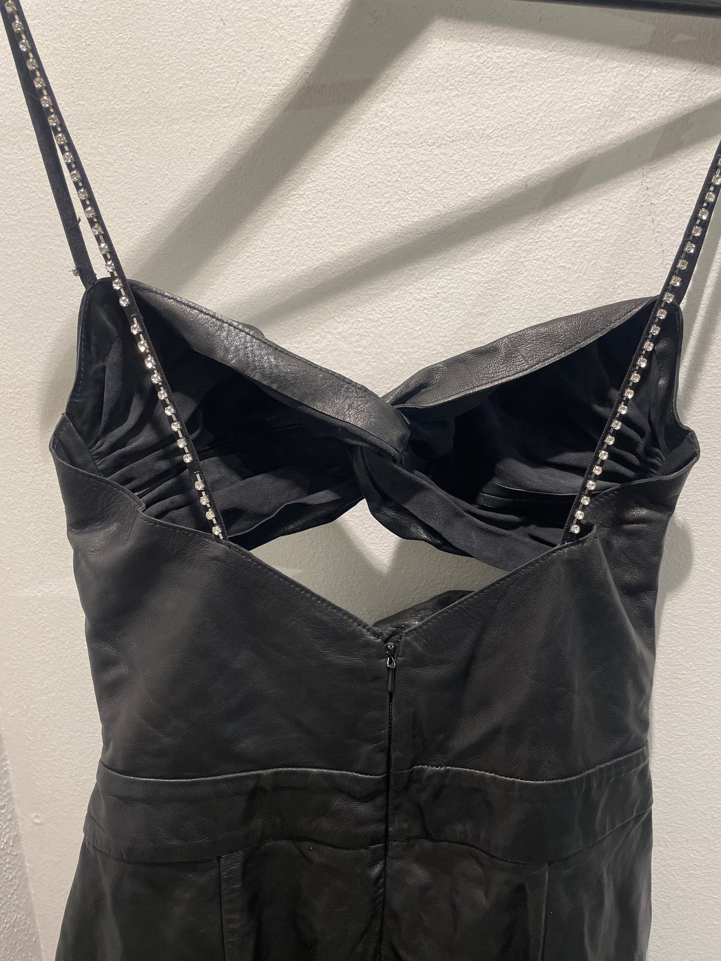 Notes du Nord - Jumpsuit - leather w. crystal straps - 36 - Medinas Wardrobe