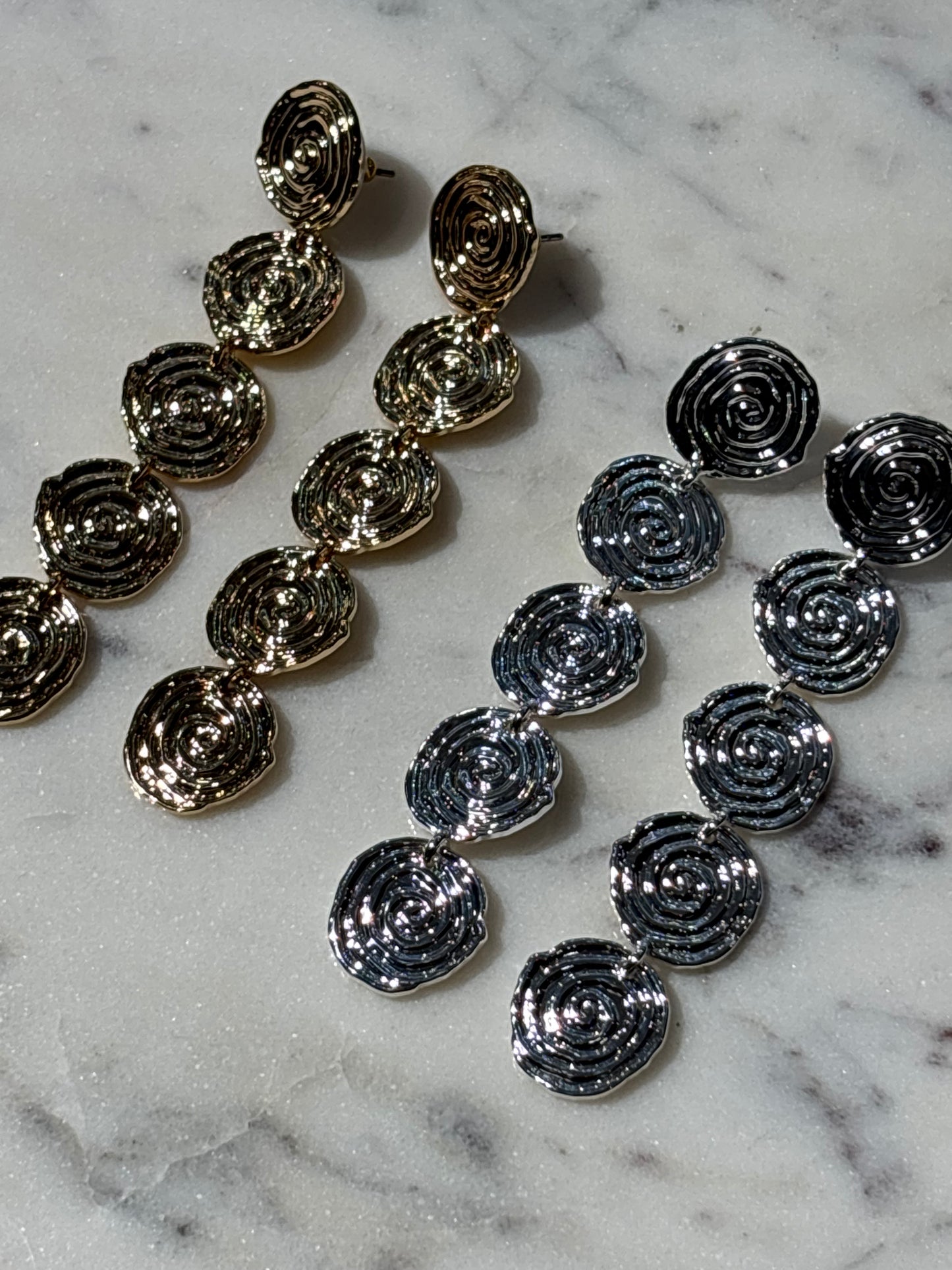 Pilgrim - Earrings - Silver Swirls - Medinas Wardrobe