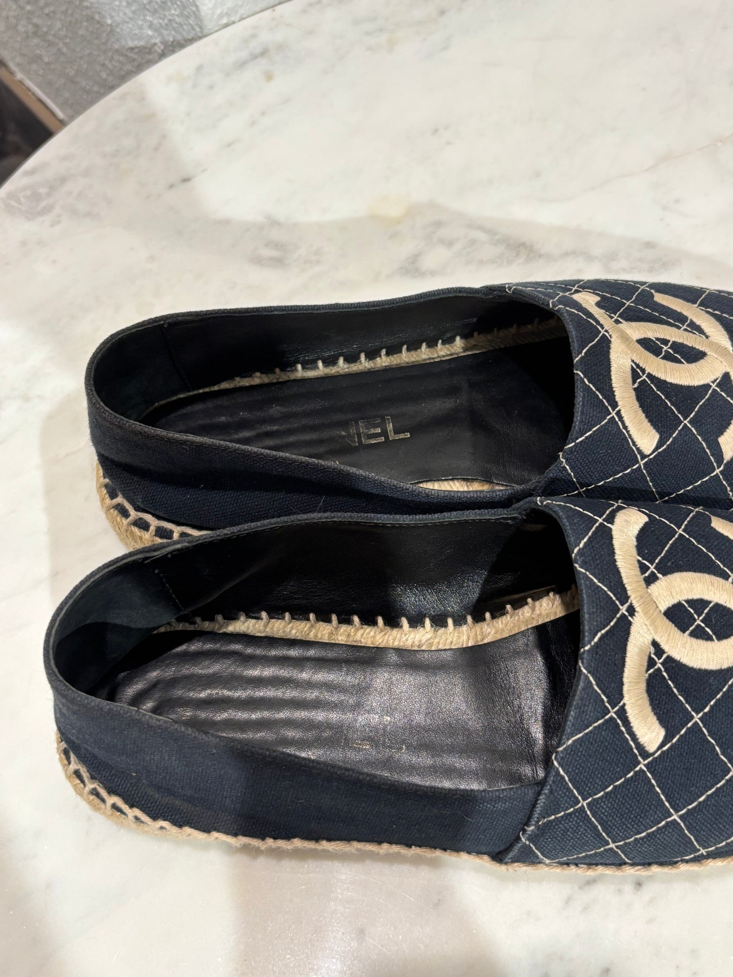 Chanel Espadrilles – Navy with CC Logos – EU 40
