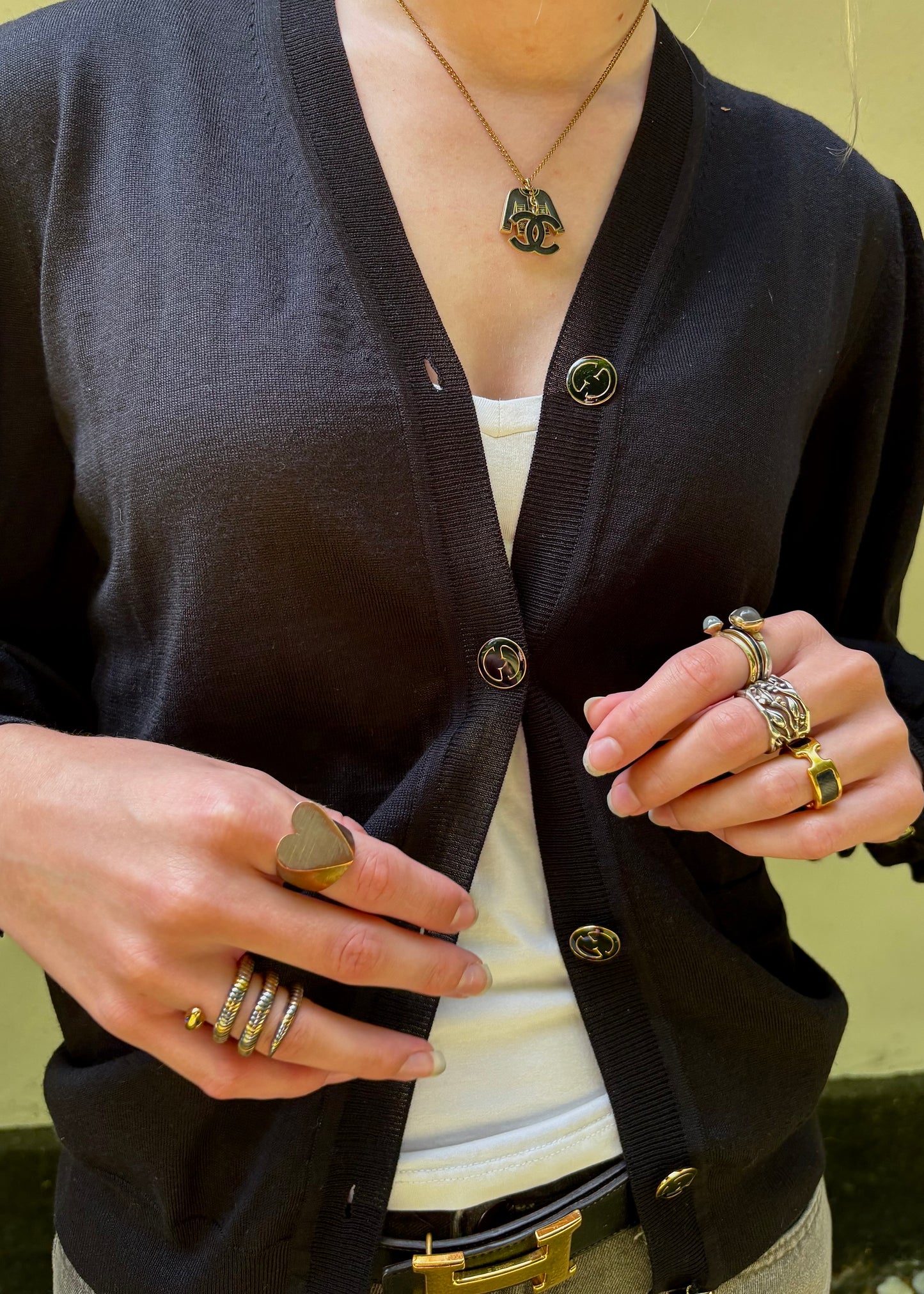 Gucci Cardigan - Guld G knapper - Ny og ubrugt m. tag - S/M