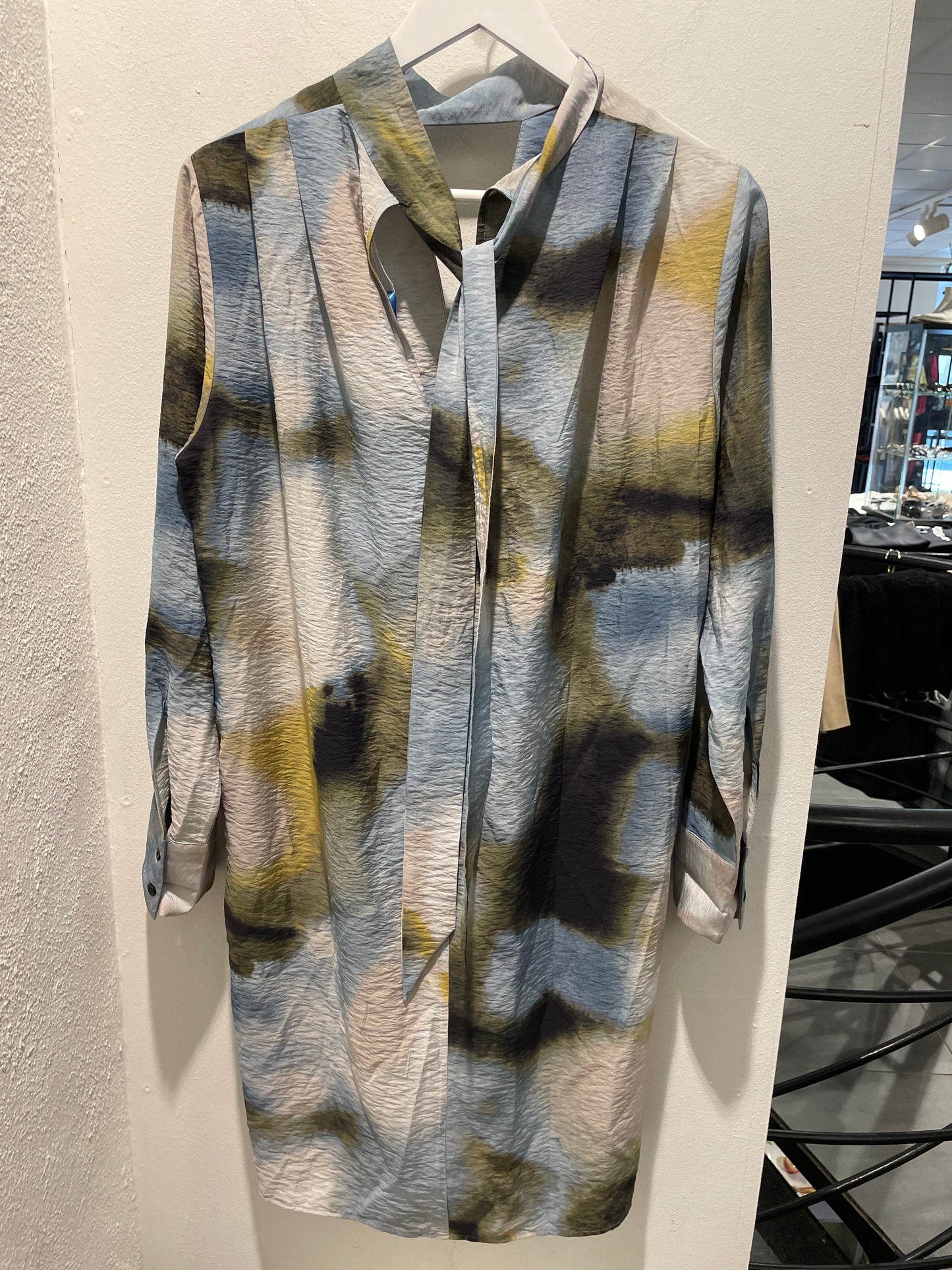 Samsøe Samsøe Watercolor Print Crinkle Crepe Dress – Size S