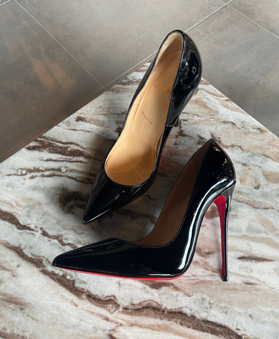 Christian Louboutin - Patentlæder - Str. 38