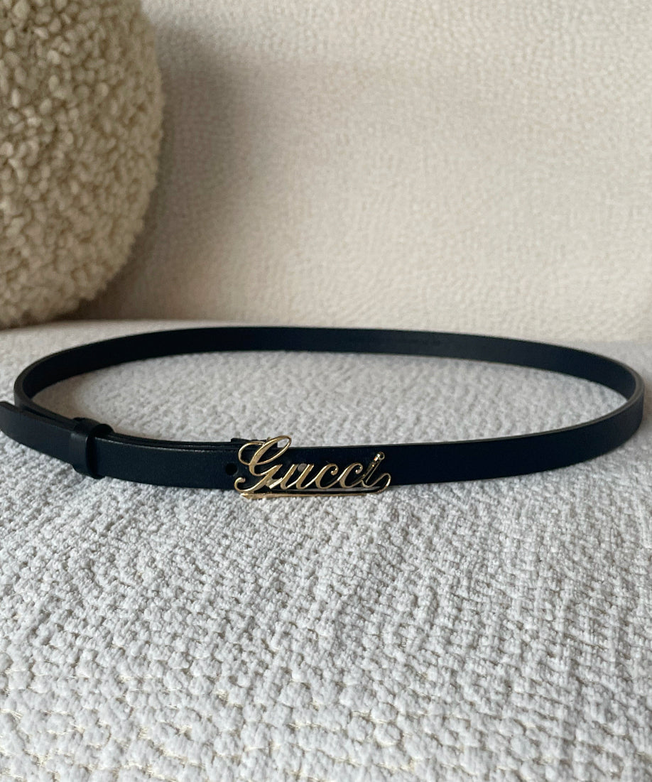 Gucci - Kursiv logo bælte - 85