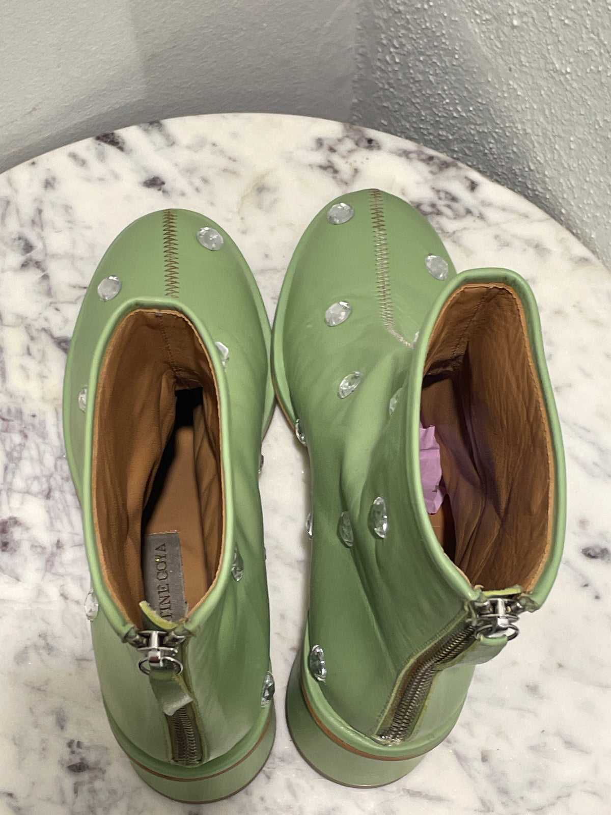 Stine Goya - Allison Crystal Boots - soft green - 37