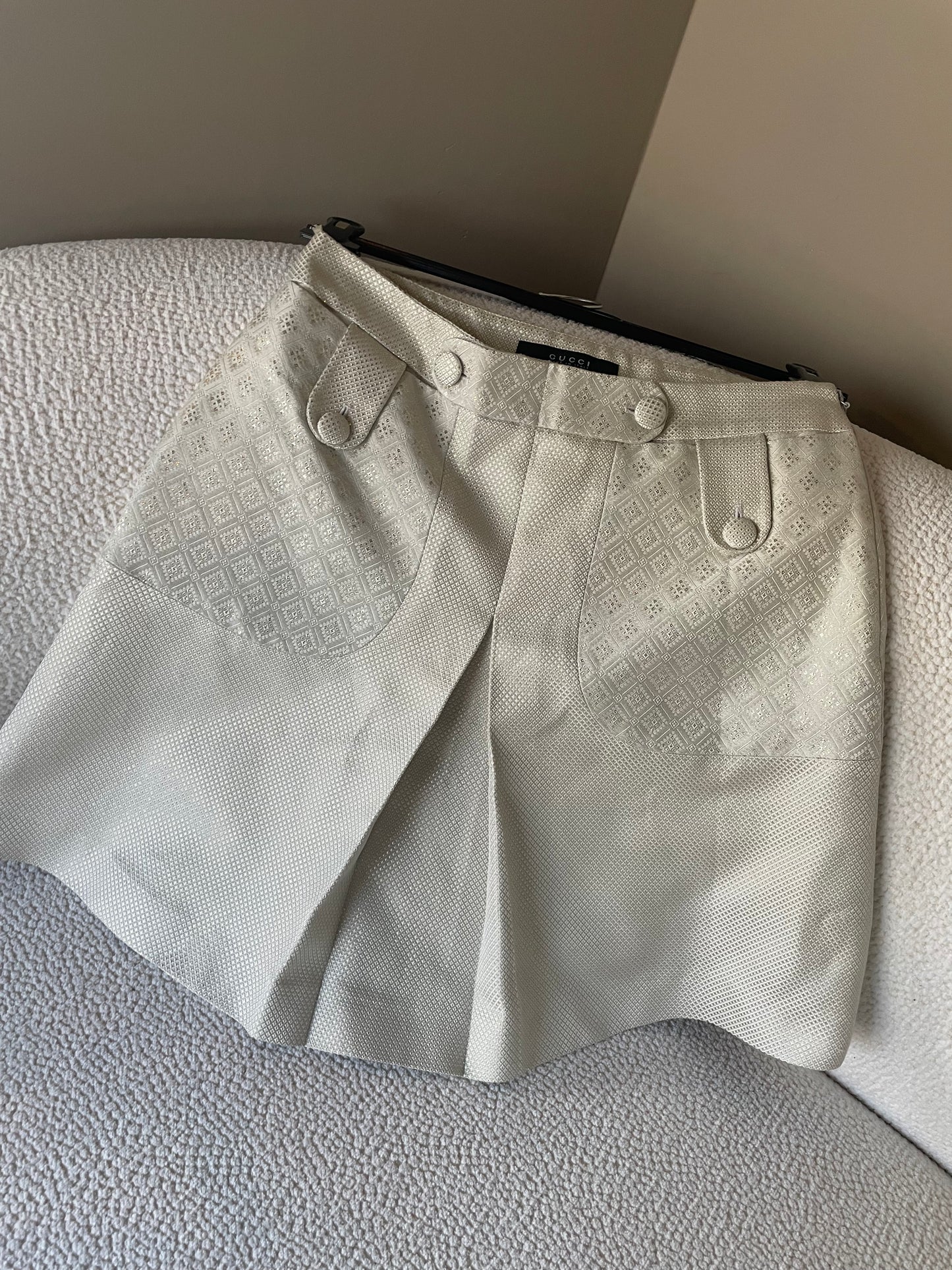 Gucci sæt med blazer og nederdel - Special Edt - Ecru & Silver