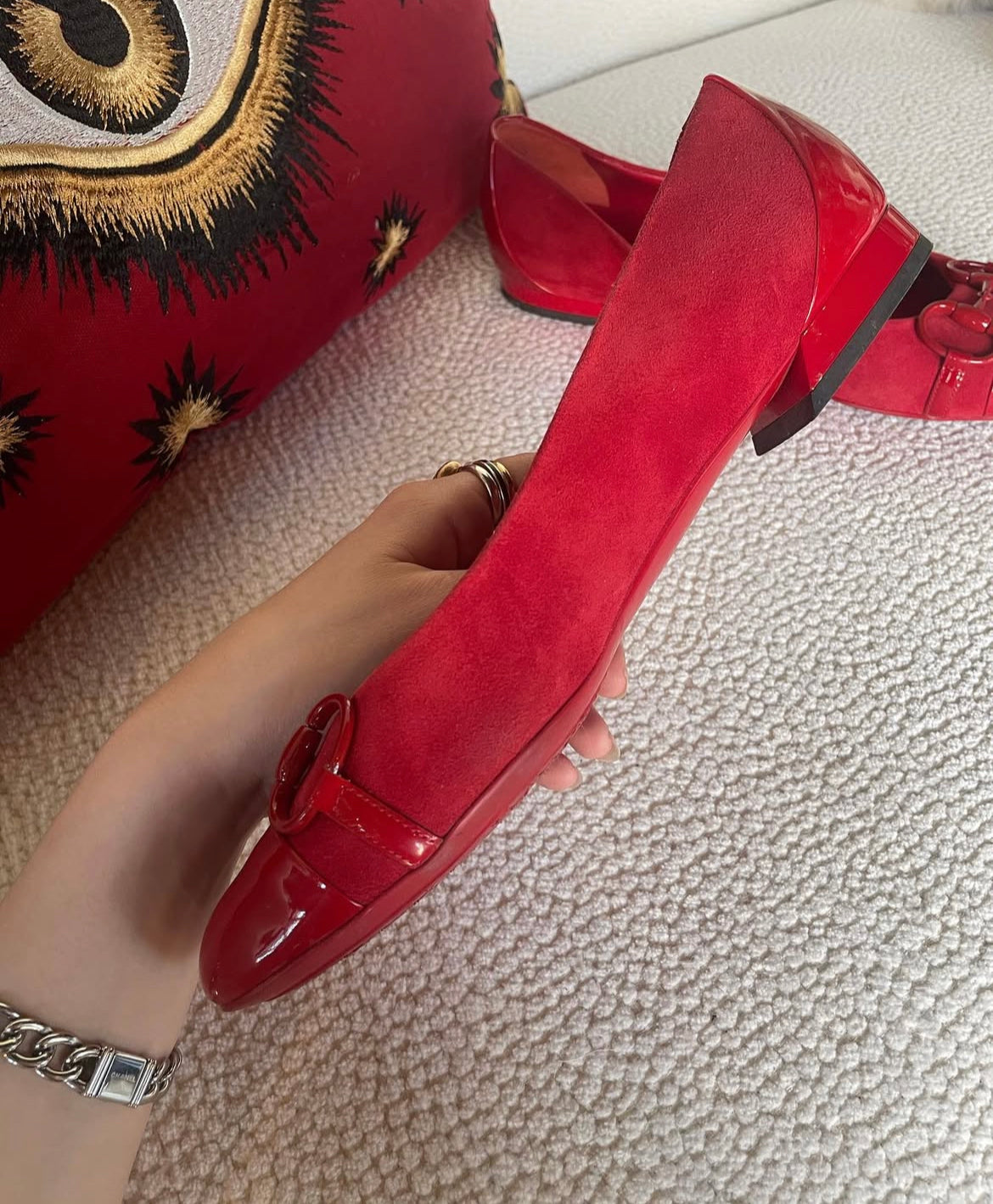 Gucci - Ballerinas m. Bidsel - Str. 38,5