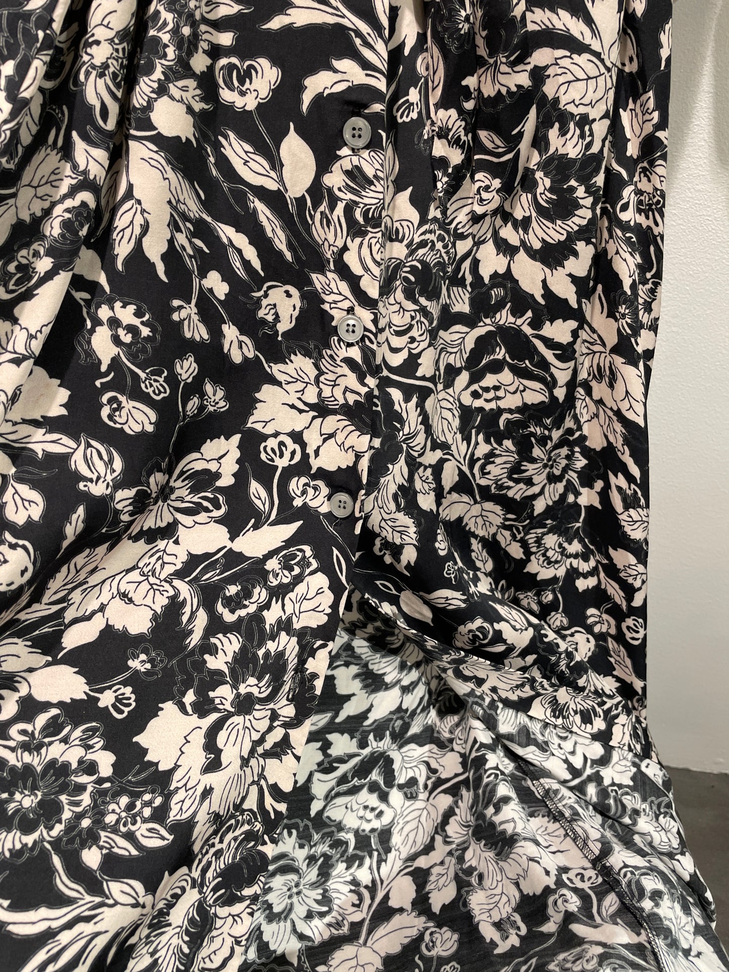 SAND Copenhagen Dress - Navy & White Floral Print - Size S