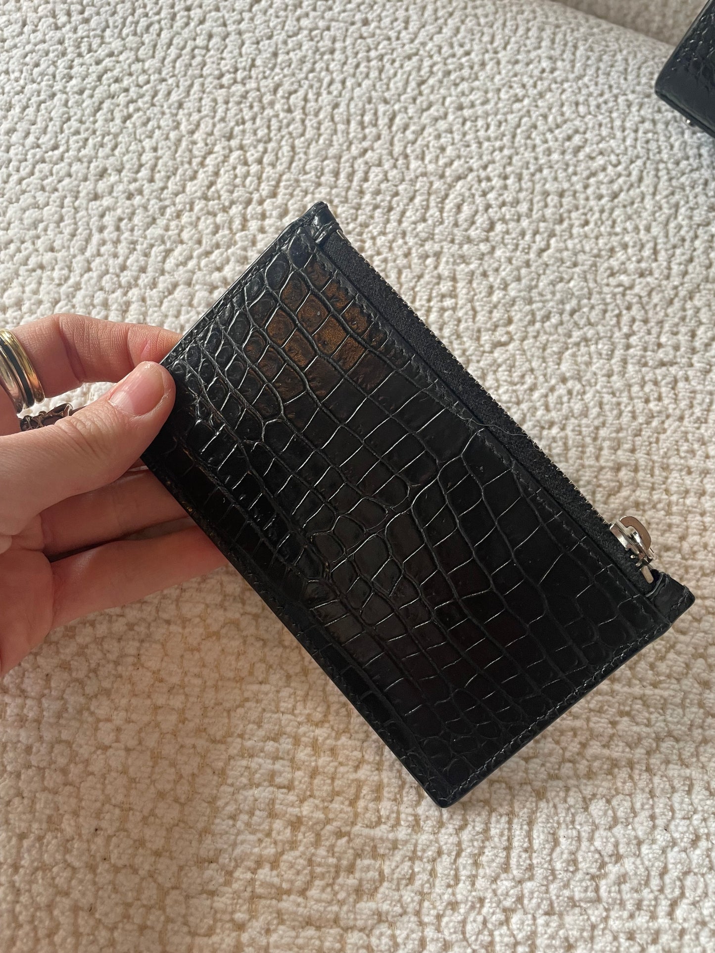 Saint Laurent taske og pung - Alligator præget læder