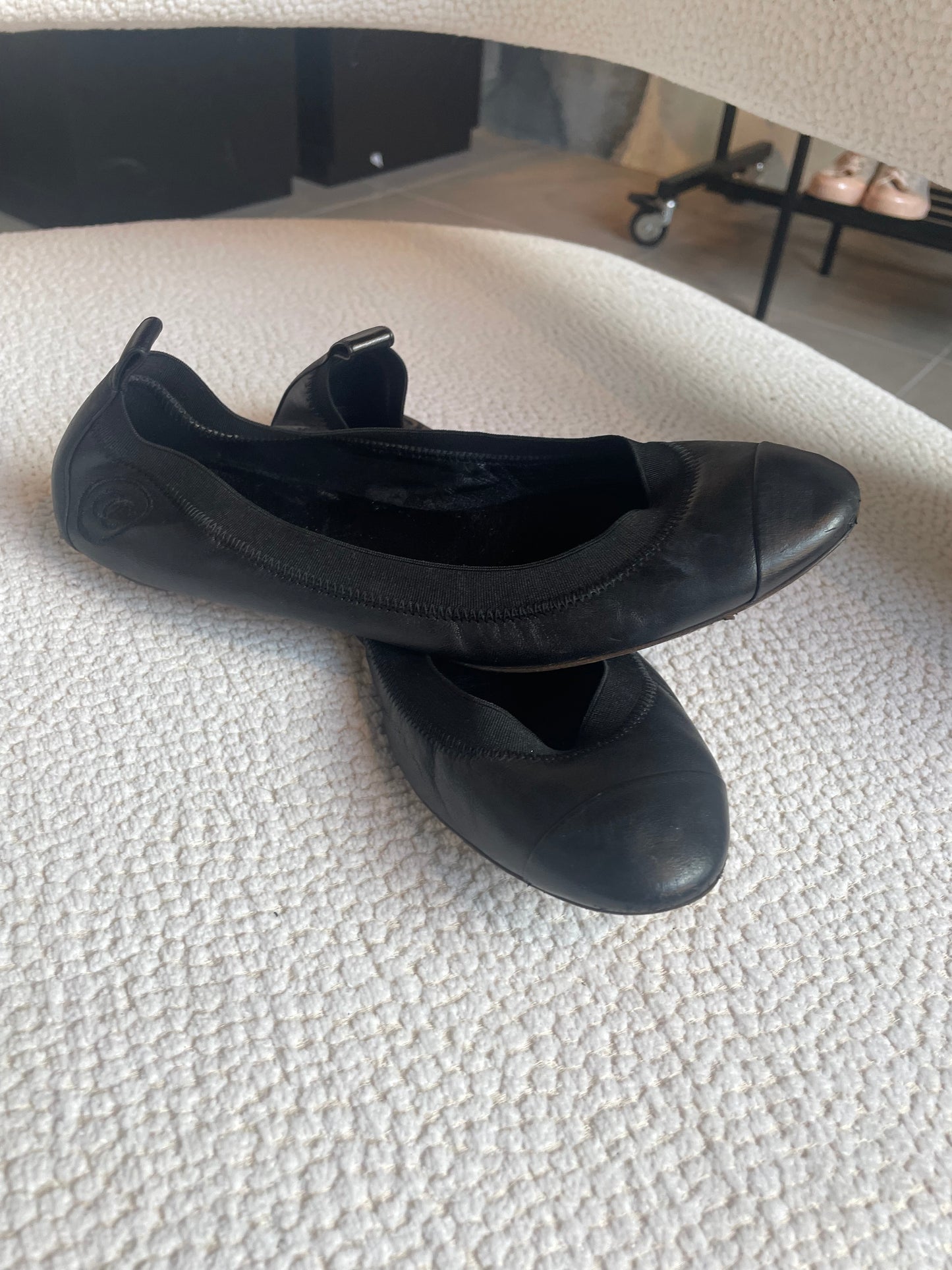 Chanel ballerina - Sort læder - 38