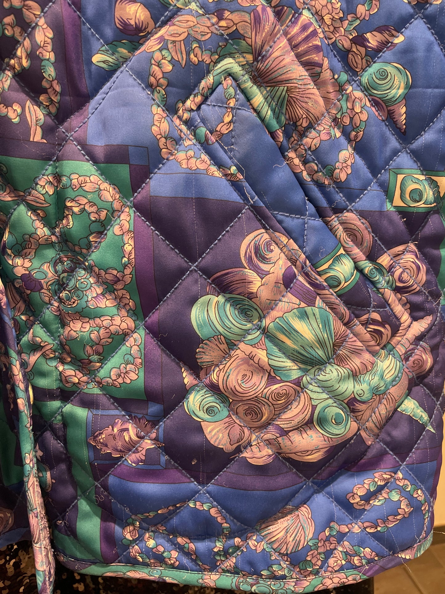 Lolly’s Laundry - quilted jacket - oversized - blue