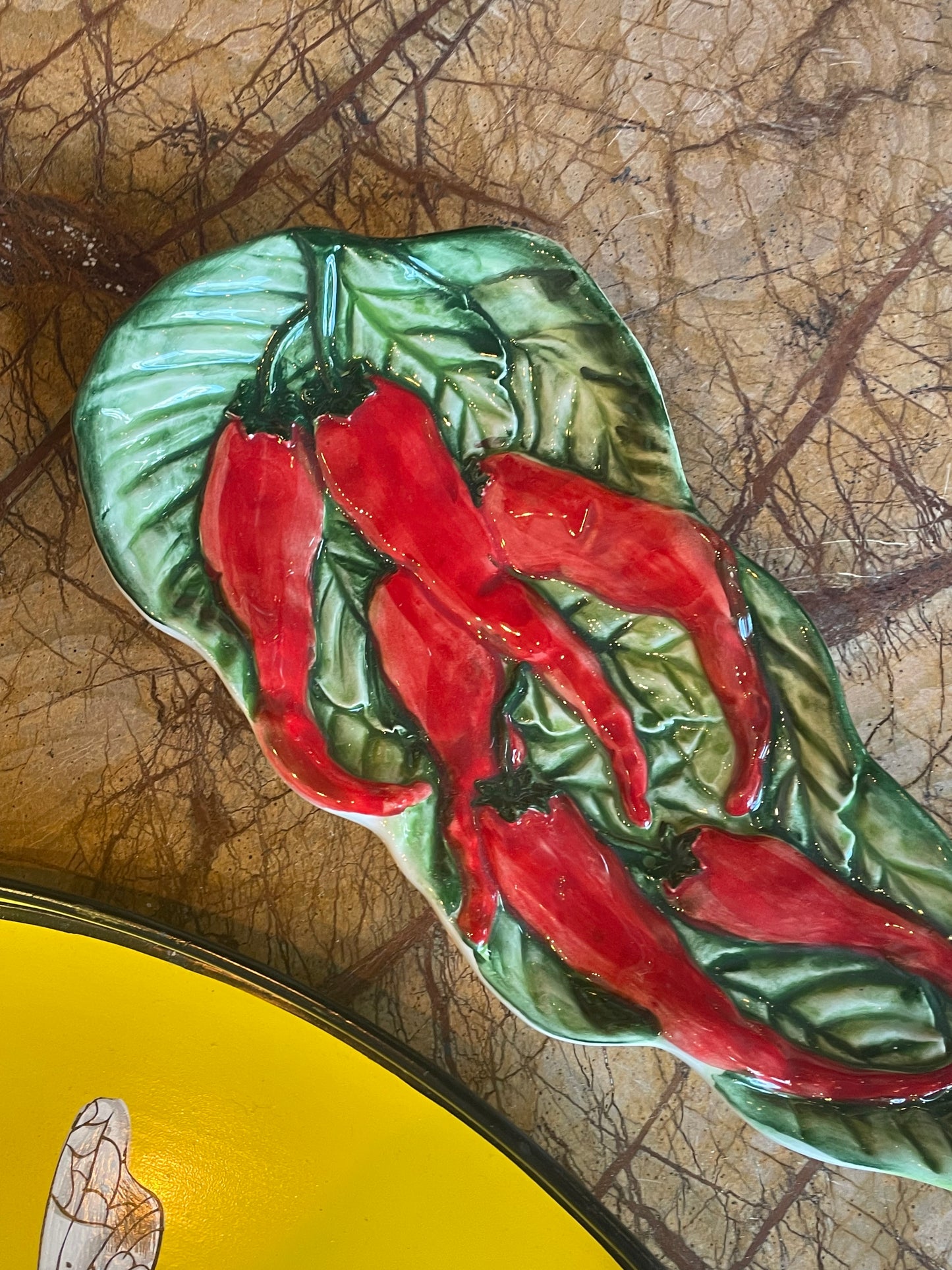 Lille chili fad - Italiensk porcelæn