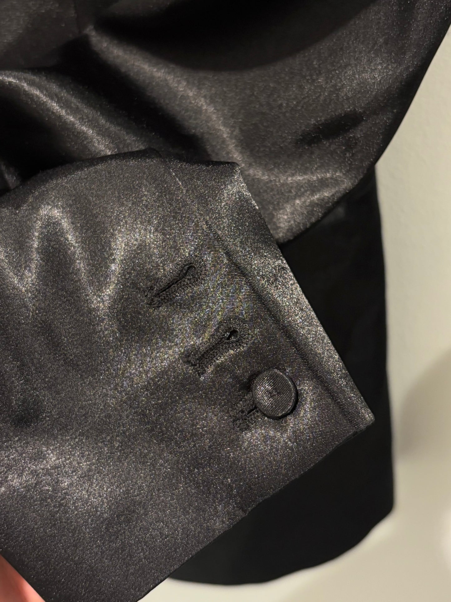 Designers Remix - blazer - black satin - EU36 - Medinas Wardrobe