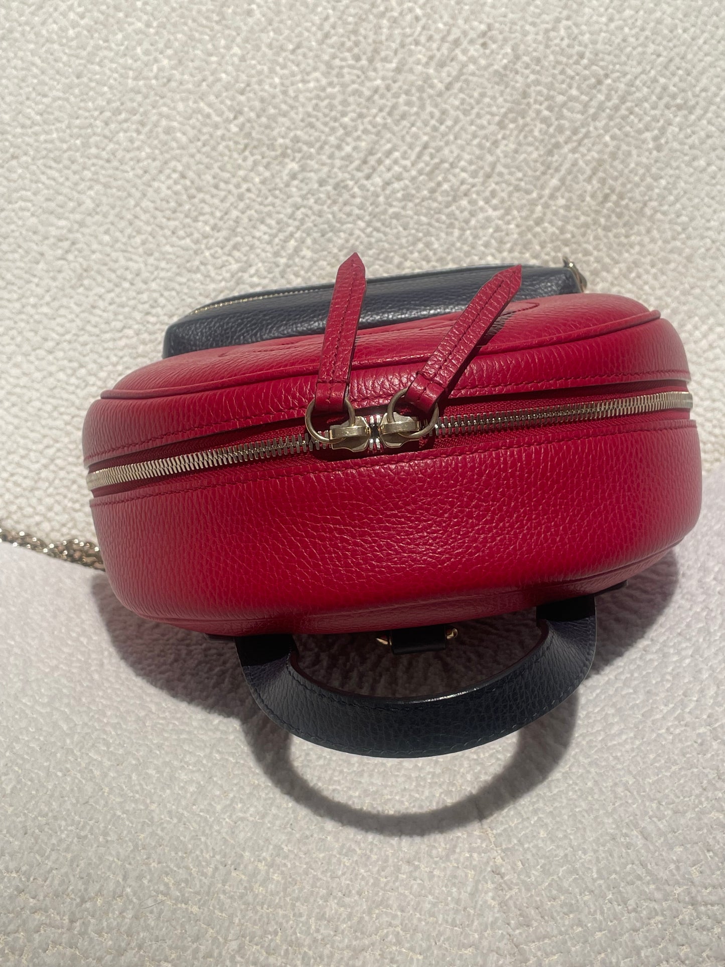 Gucci Soho Backpack - Red & Navy Leather & GG Logo