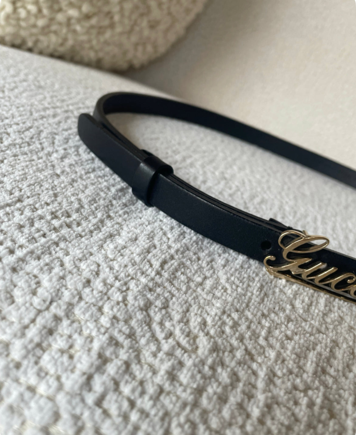 Gucci - Kursiv logo bælte - 85